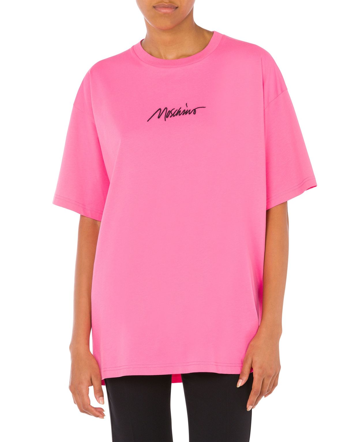 모스키노(MOSCHINO) 시즈널 레터링 프린트 반팔 티셔츠