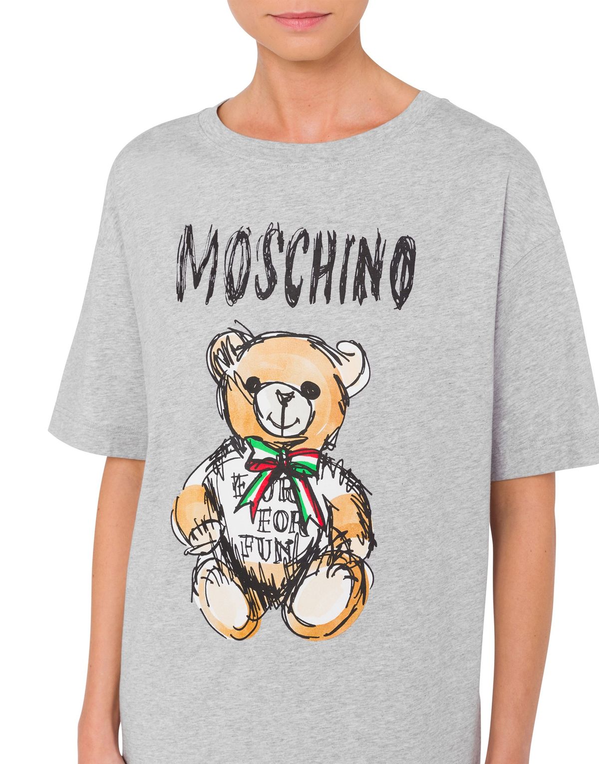 모스키노(MOSCHINO) 코튼 테디 반팔 원피스