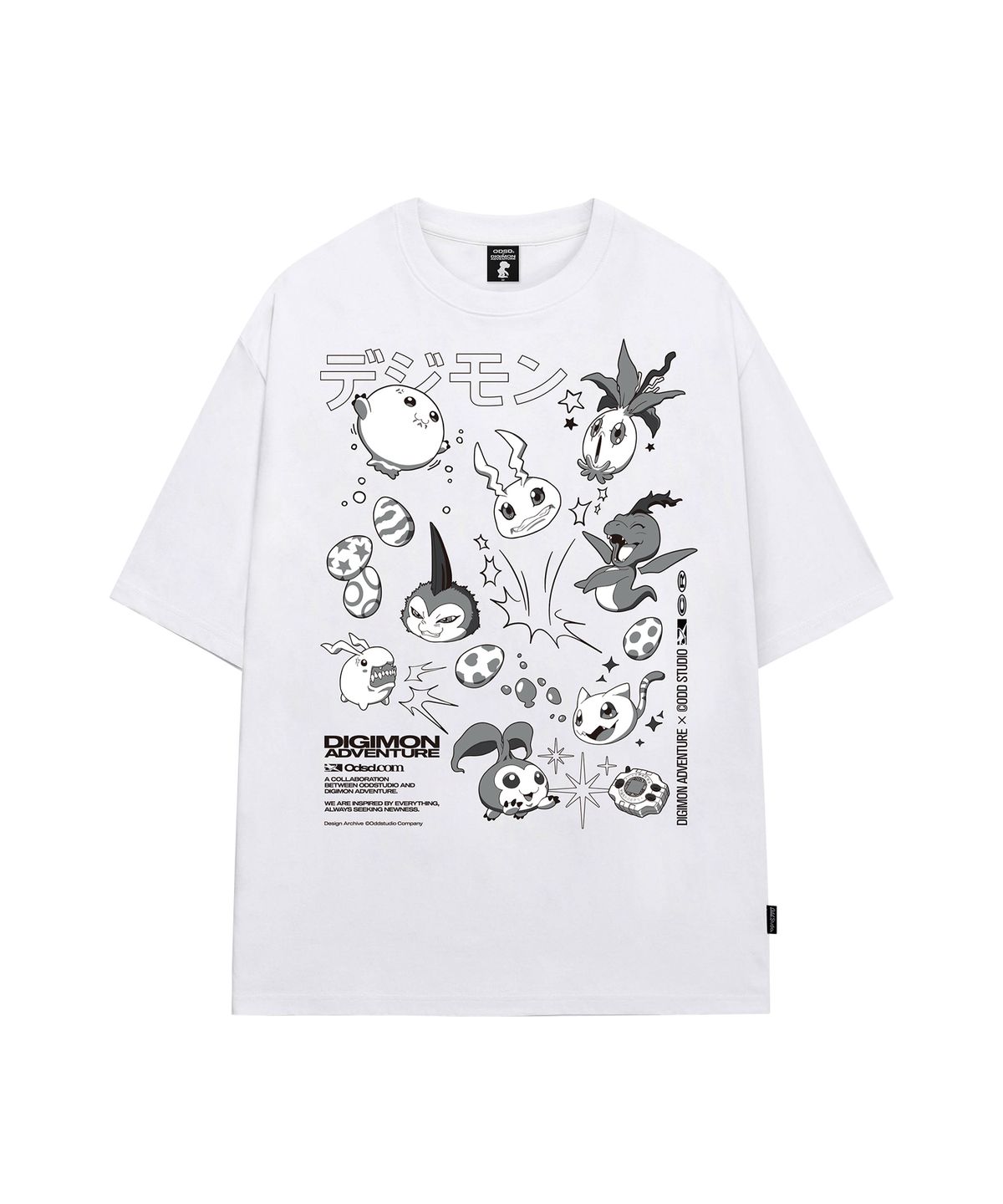 오드스튜디오(ODDSTUDIO) [디지몬 어드벤처] In-Training Ⅱ Stage Digimon Overfit T-shirt - 4COLOR