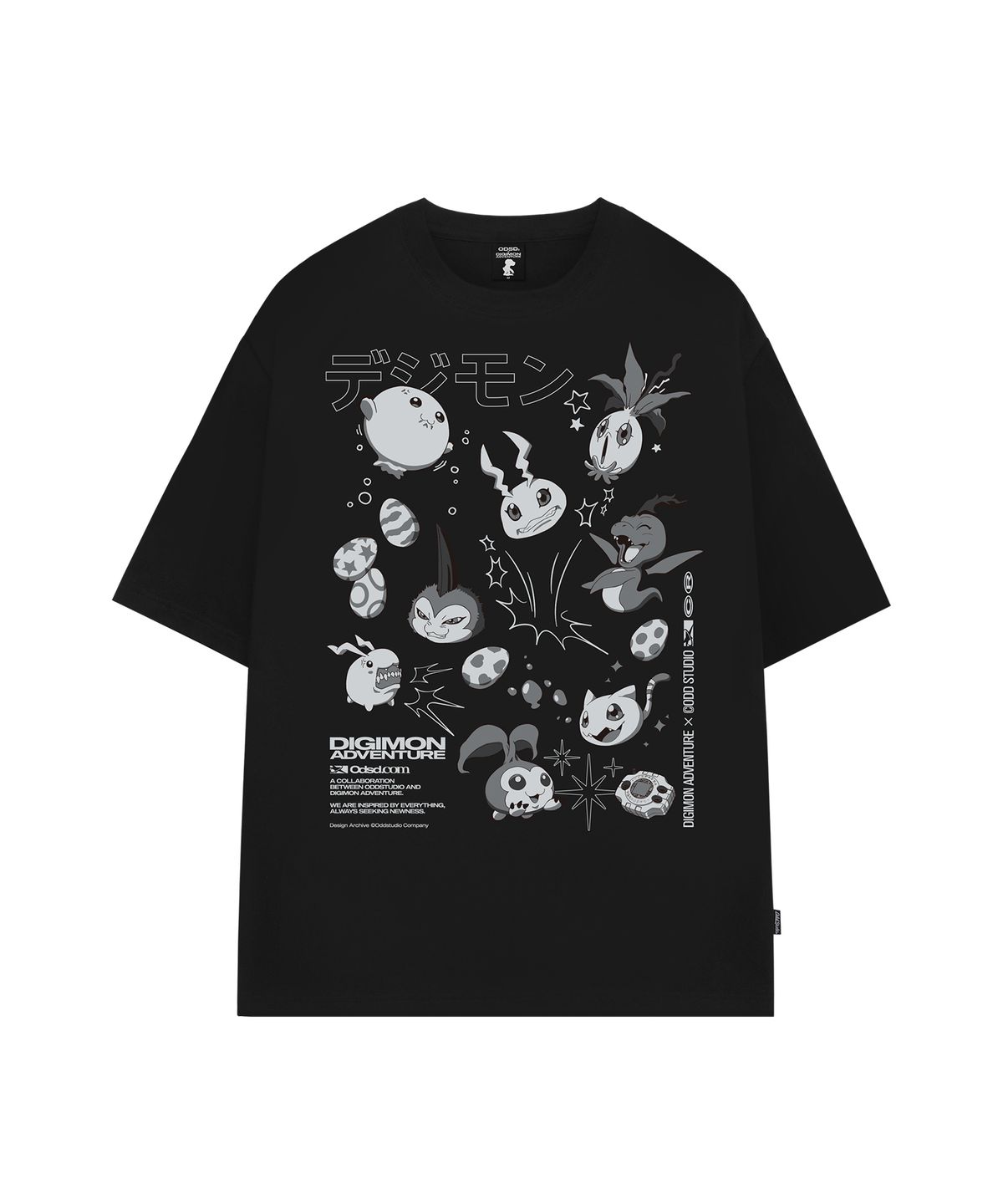 오드스튜디오(ODDSTUDIO) [디지몬 어드벤처] In-Training Ⅱ Stage Digimon Overfit T-shirt - 4COLOR