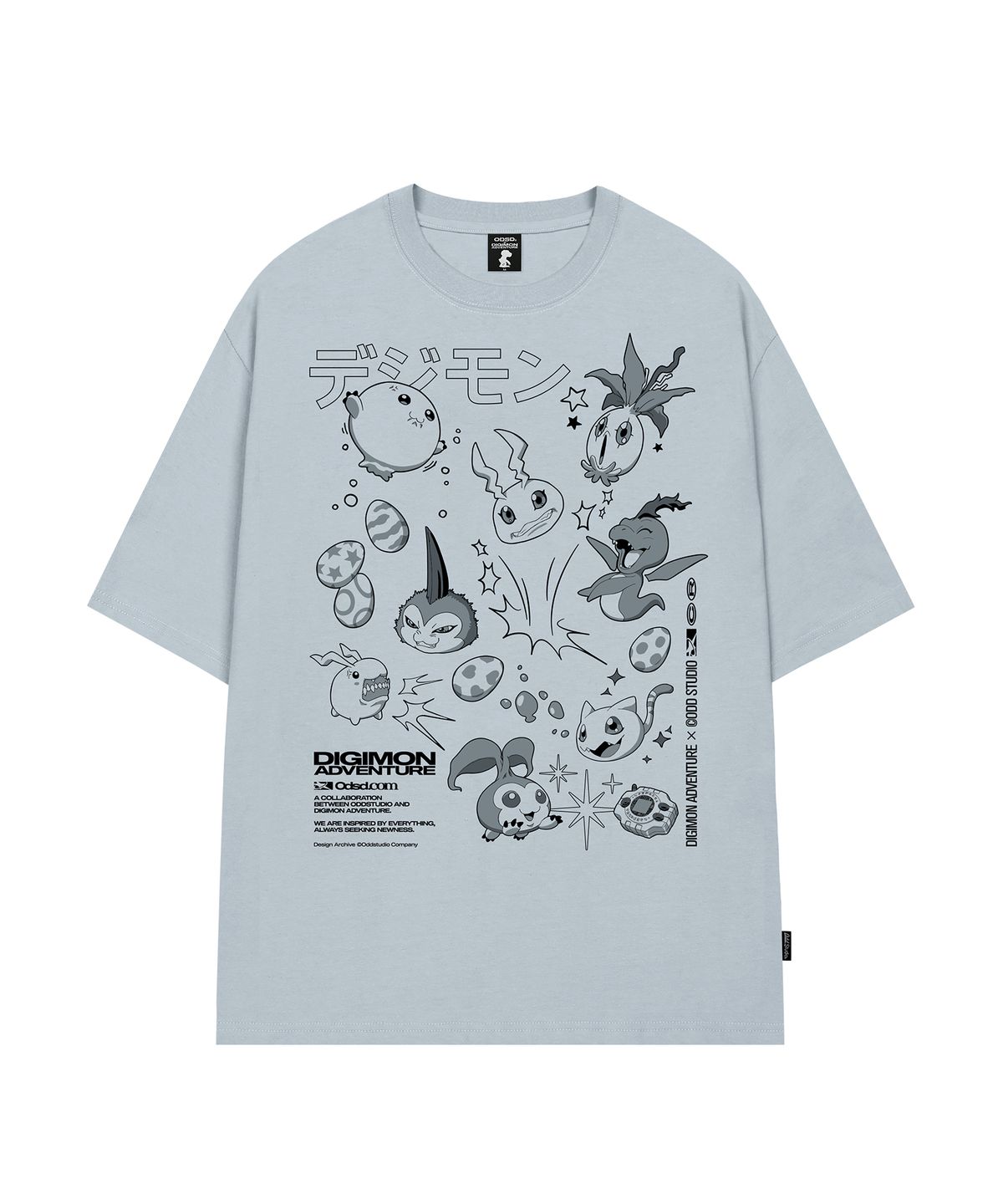 오드스튜디오(ODDSTUDIO) [디지몬 어드벤처] In-Training Ⅱ Stage Digimon Overfit T-shirt - 4COLOR