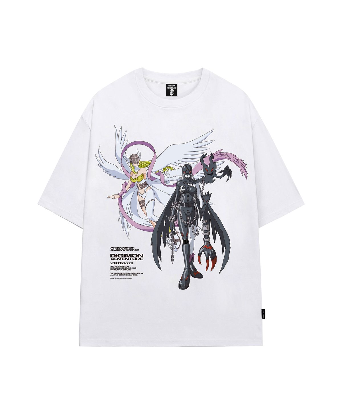 오드스튜디오(ODDSTUDIO) [디지몬 어드벤처] Angewomon&LadyDevimon Overfit T-shirt - 3COLOR