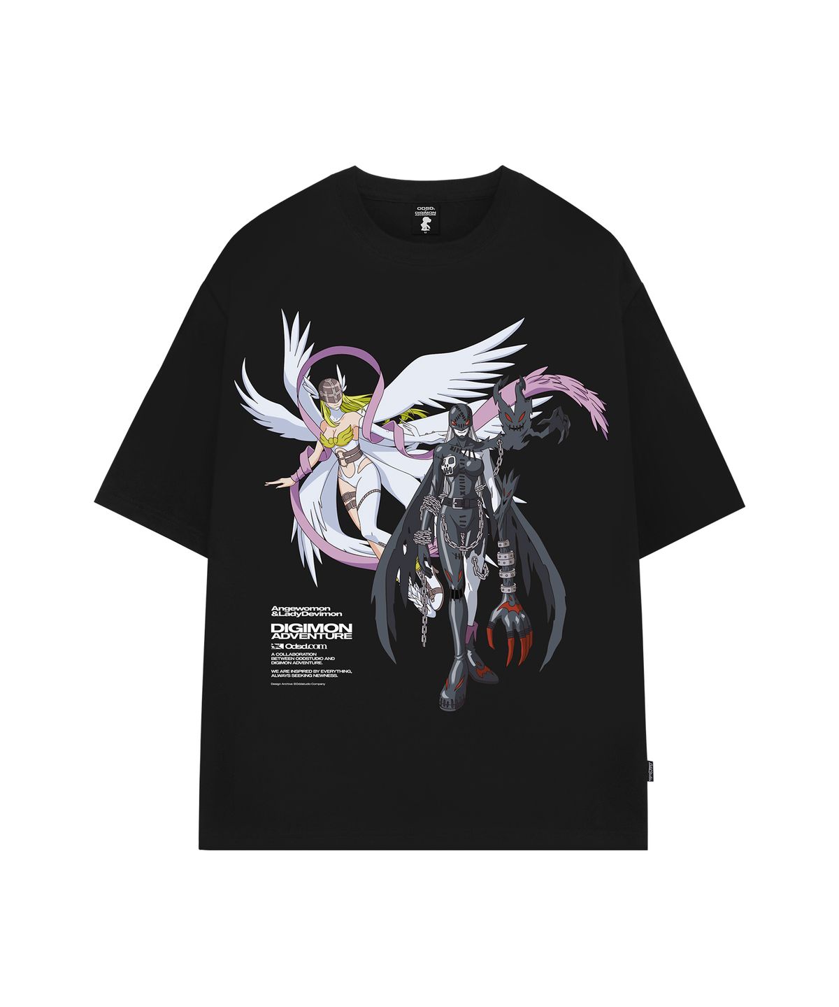 오드스튜디오(ODDSTUDIO) [디지몬 어드벤처] Angewomon&LadyDevimon Overfit T-shirt - 3COLOR