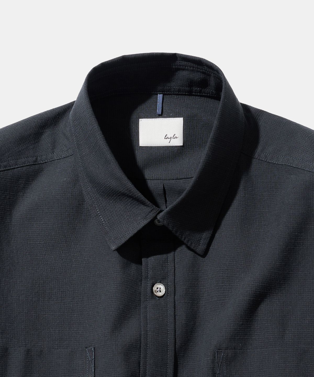 다이아몬드 레이라(DIAMOND LAYLA) UV Airy Black Linen Shirt S174