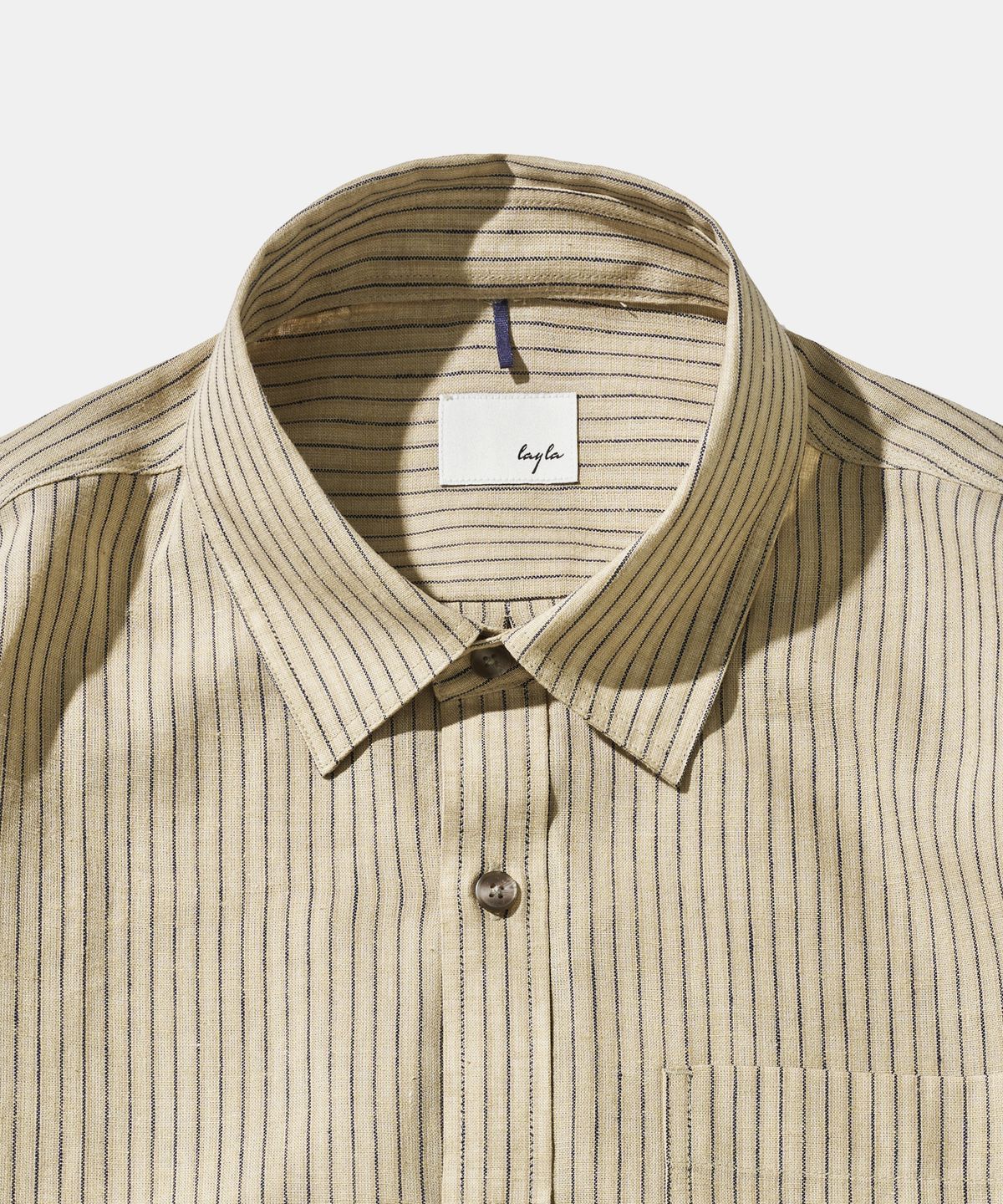 다이아몬드 레이라(DIAMOND LAYLA) UV Organic Heritage Linen Stripe Shirt S176