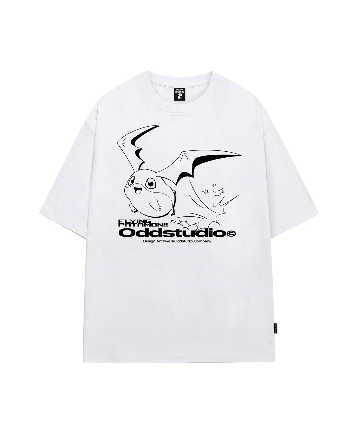 오드스튜디오(ODDSTUDIO) [디지몬 어드벤처] Patamon Overfit T-shirt - 3COLOR