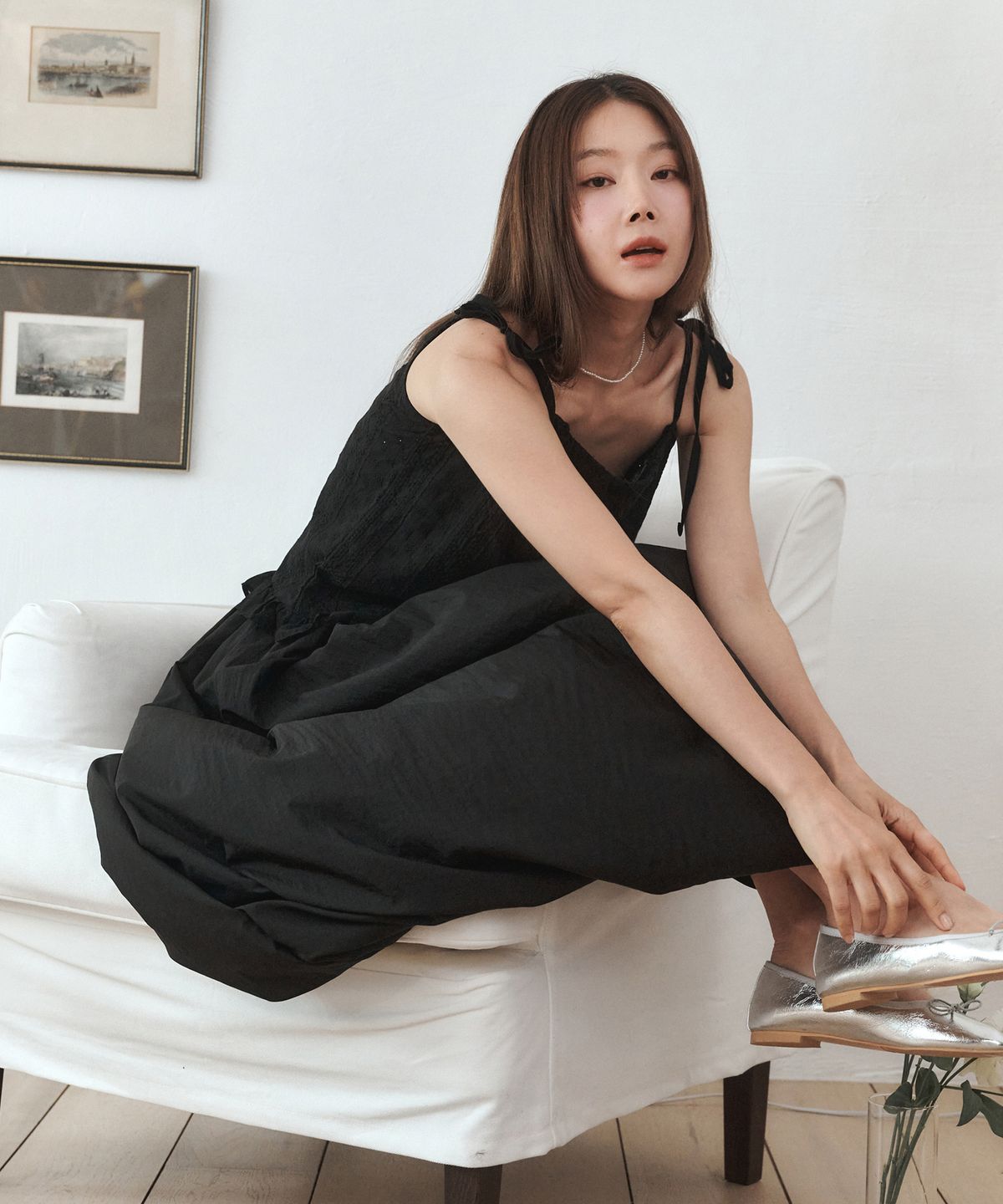로시로우(LOSSYROW) Balloon Long Skirt Black