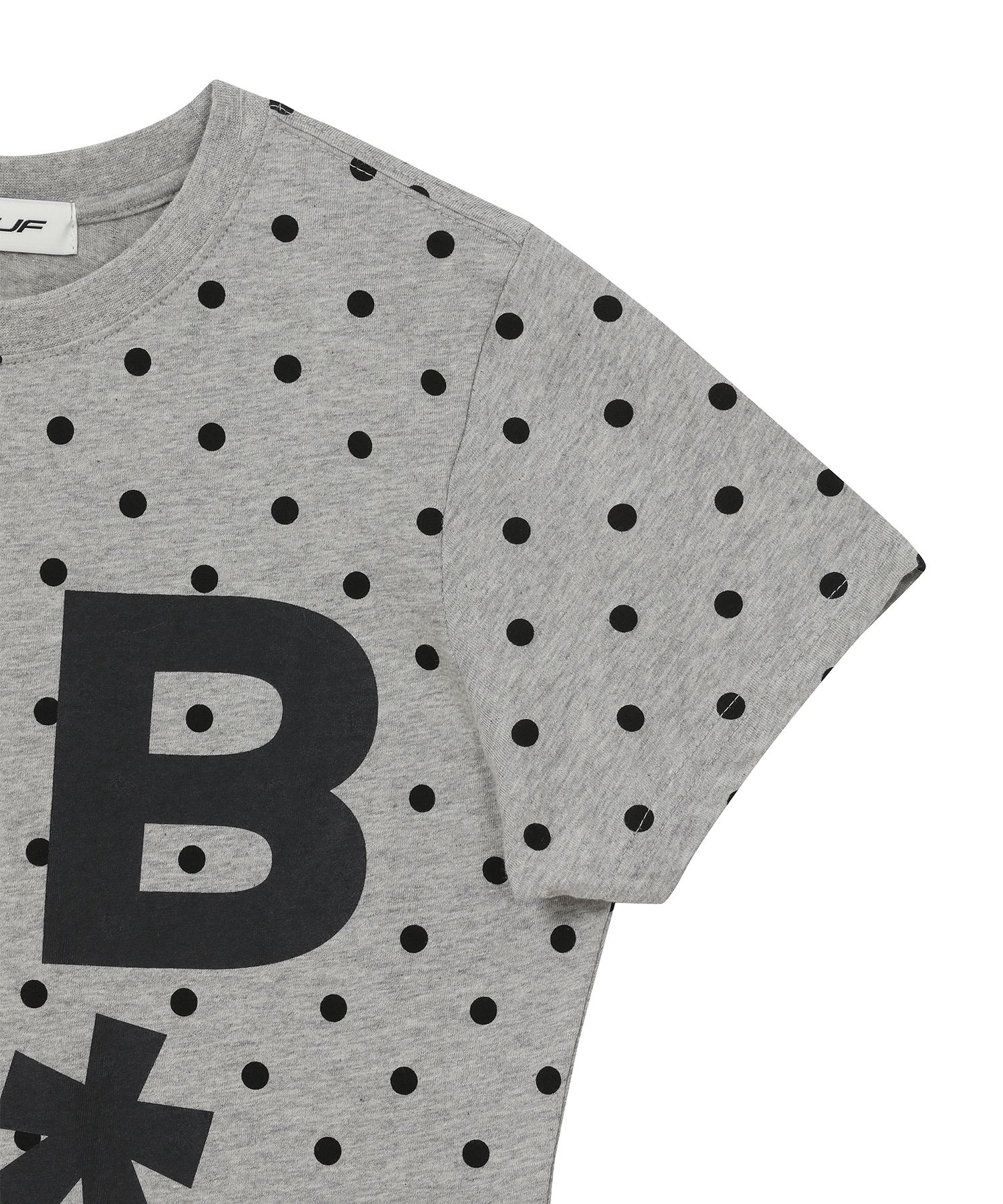韓国 人気 ロゴTシャツ[BAUF] 3 LOGO DOT SLIM FIT T-SHIRT MUSINSA公式 | BAUF B logo slim fit t-shirt [dot gray]