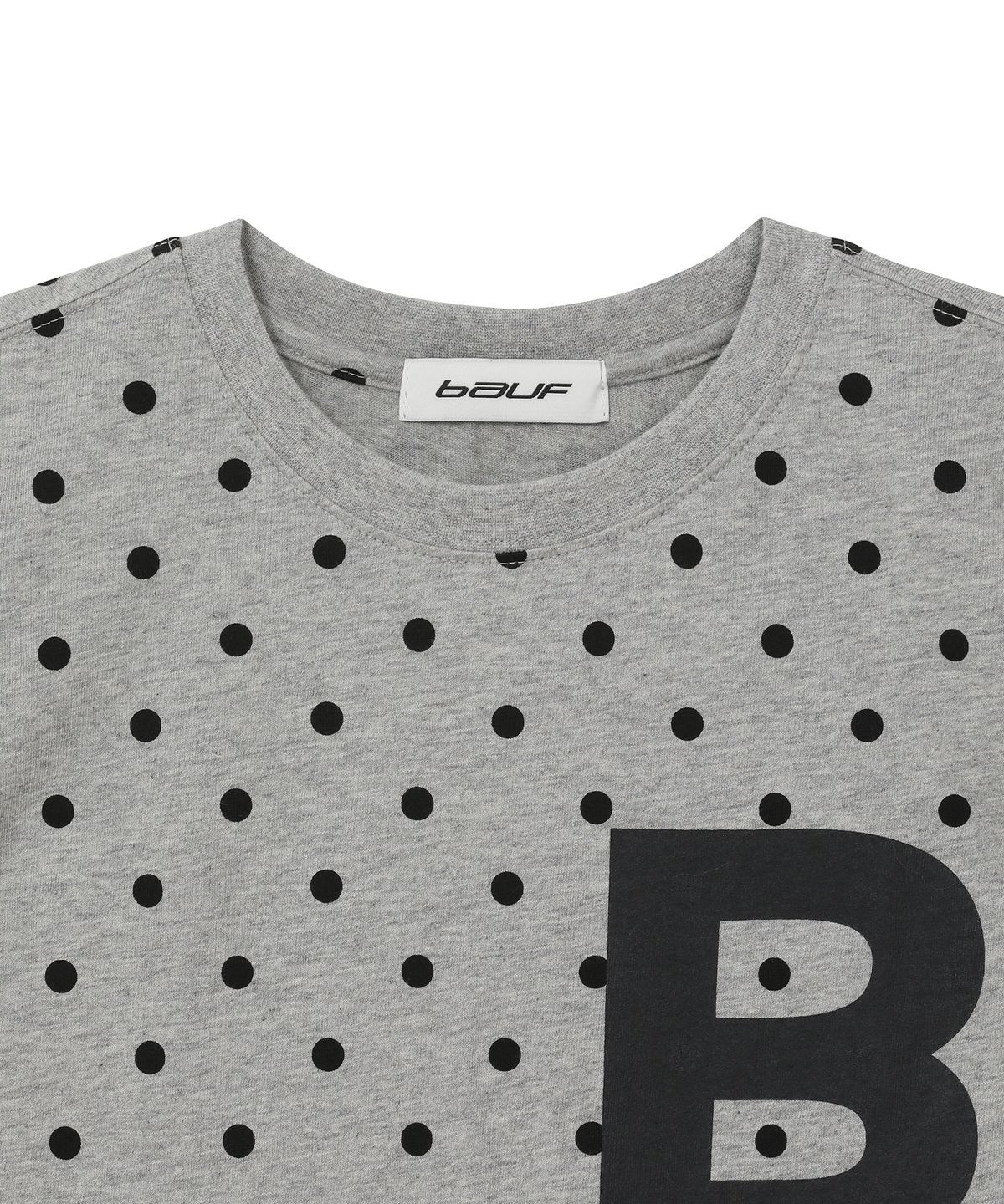 바우프(BAUF) B logo 슬림핏 티셔츠 [도트 그레이]