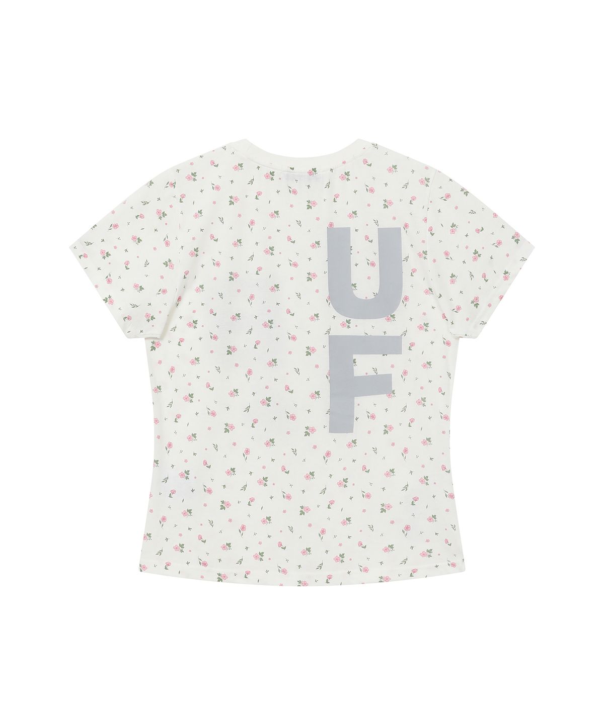 바우프(BAUF) B logo 슬림핏 티셔츠 [플라워 화이트]