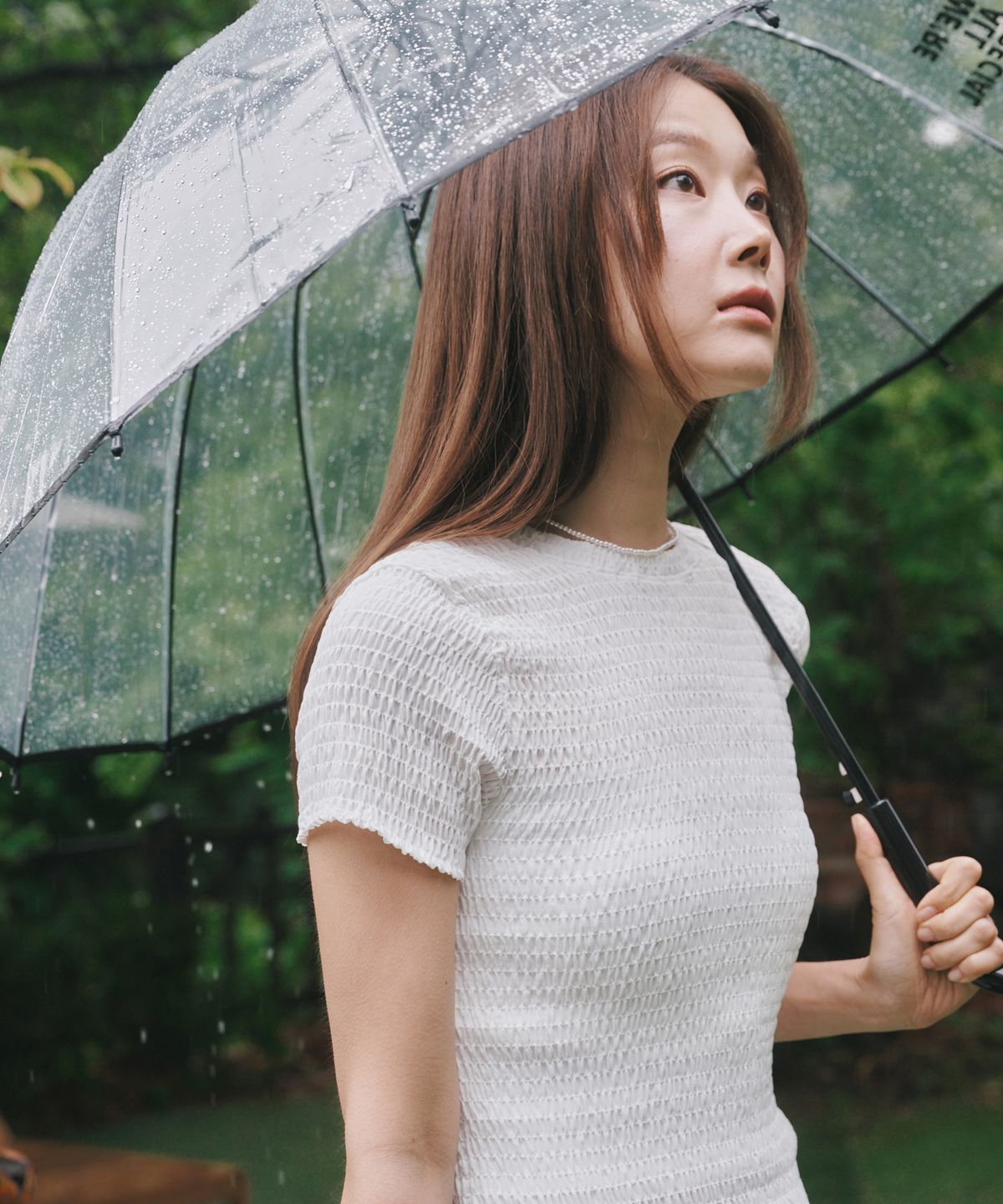로시로우(LOSSYROW) Smoke Short Sleeve Tee White