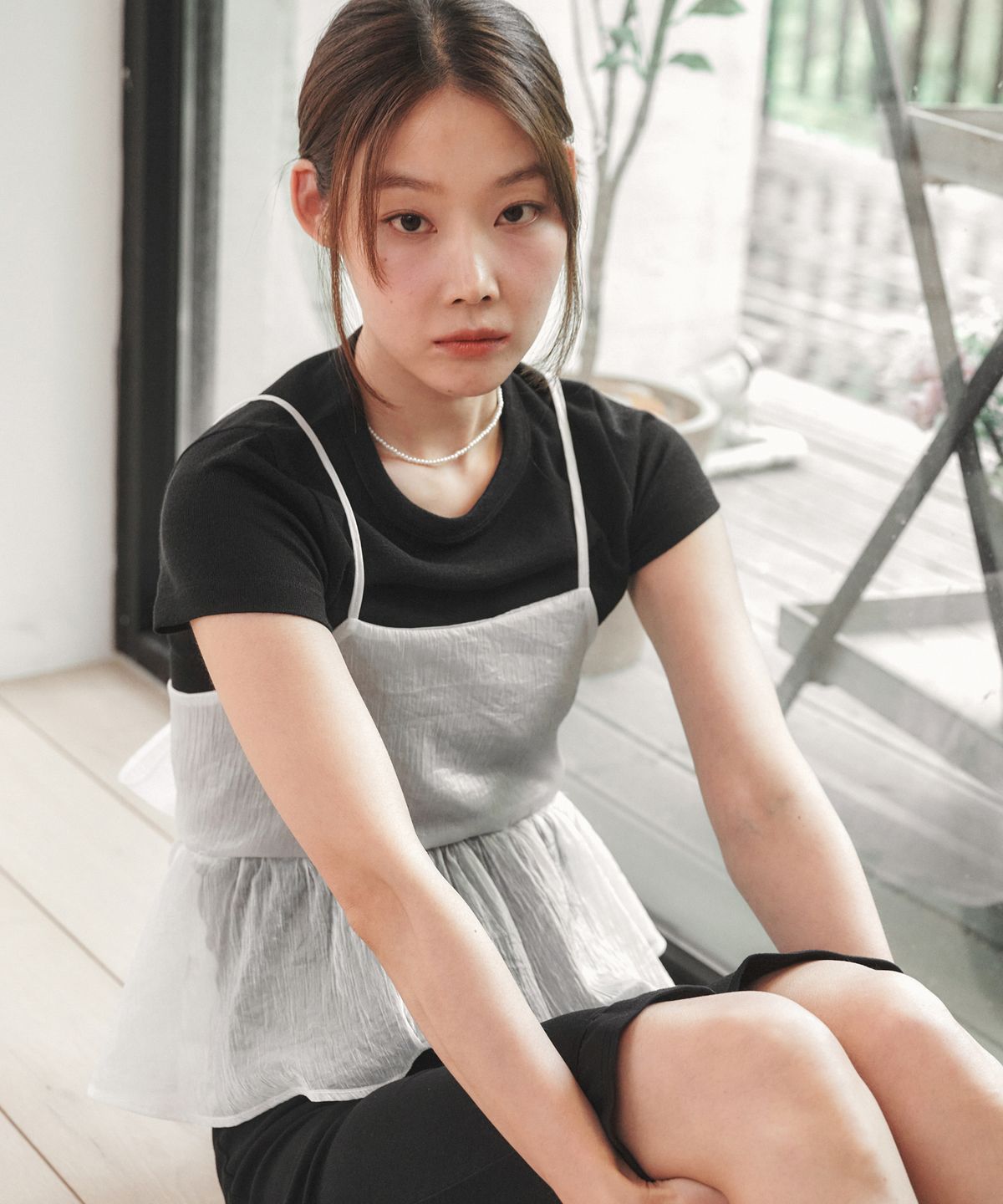 로시로우(LOSSYROW) Basic Round T-shirt Black