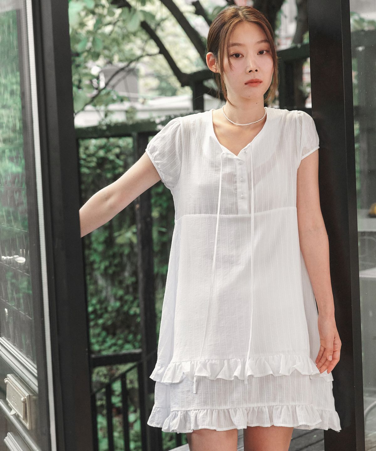 로시로우(LOSSYROW) Frill Mini Dress