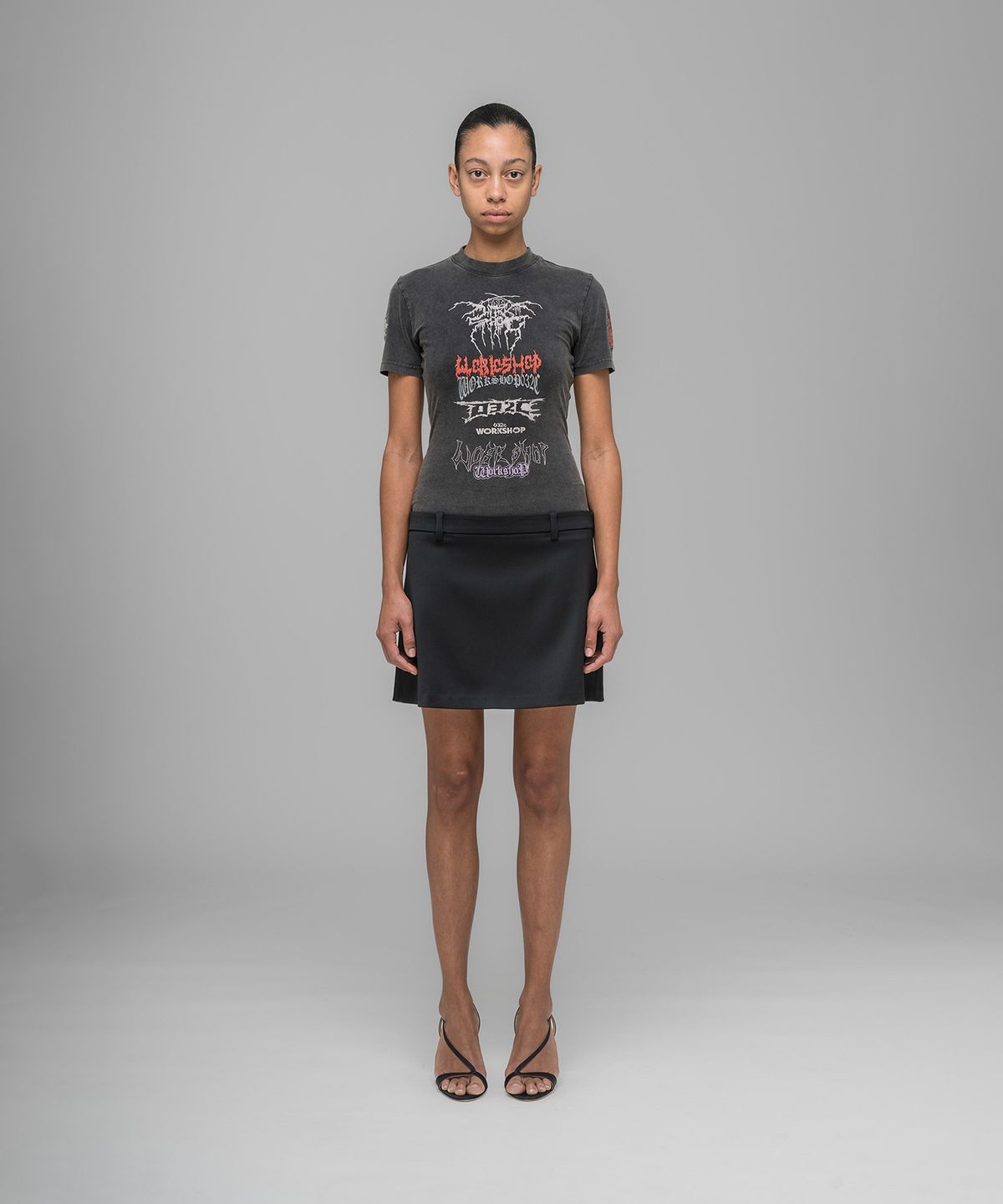 032씨(032C) (W) 핫 걸 워크 미니 스커트 블랙 HOT GIRL WALK MINI SKIRT BLACK