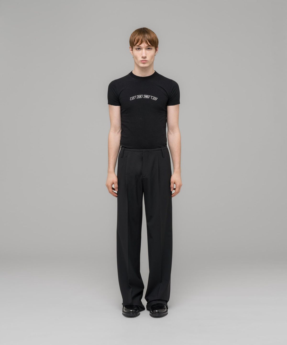 032씨(032C) (U) 오피스 어타이어 와이드 레그 수트 팬츠 블랙 OFFICE ATTIRE WIDE LEG SUIT PANTS BLACK