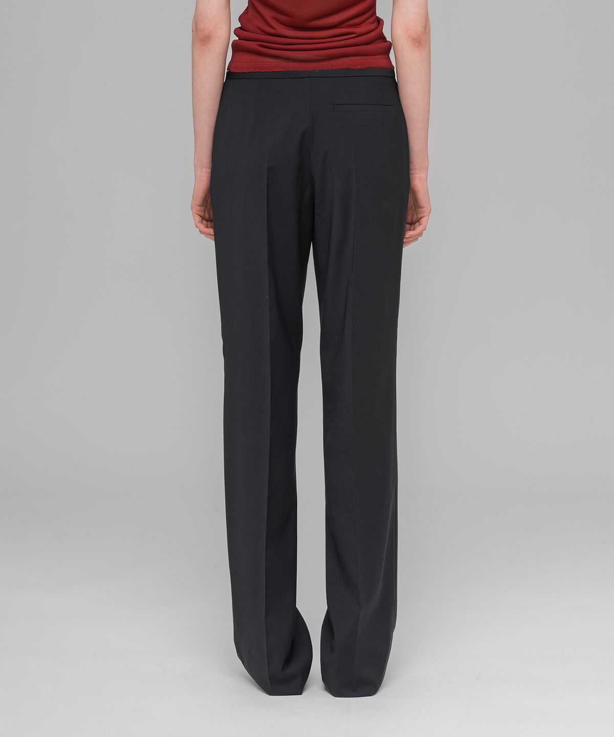 032씨(032C) (W) 오피스 어타이어 루즈 컷 수트 트라우저 블랙 OFFICE ATTIRE LOOSE CUT SUIT TROUSERS BLACK