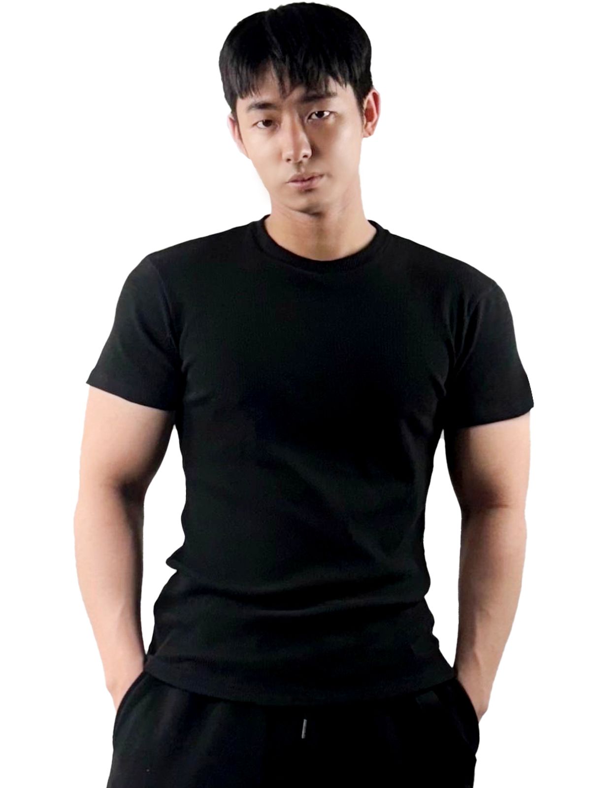 디그노루시르(DIGNOLUCIR) 골지 슬림 반팔티