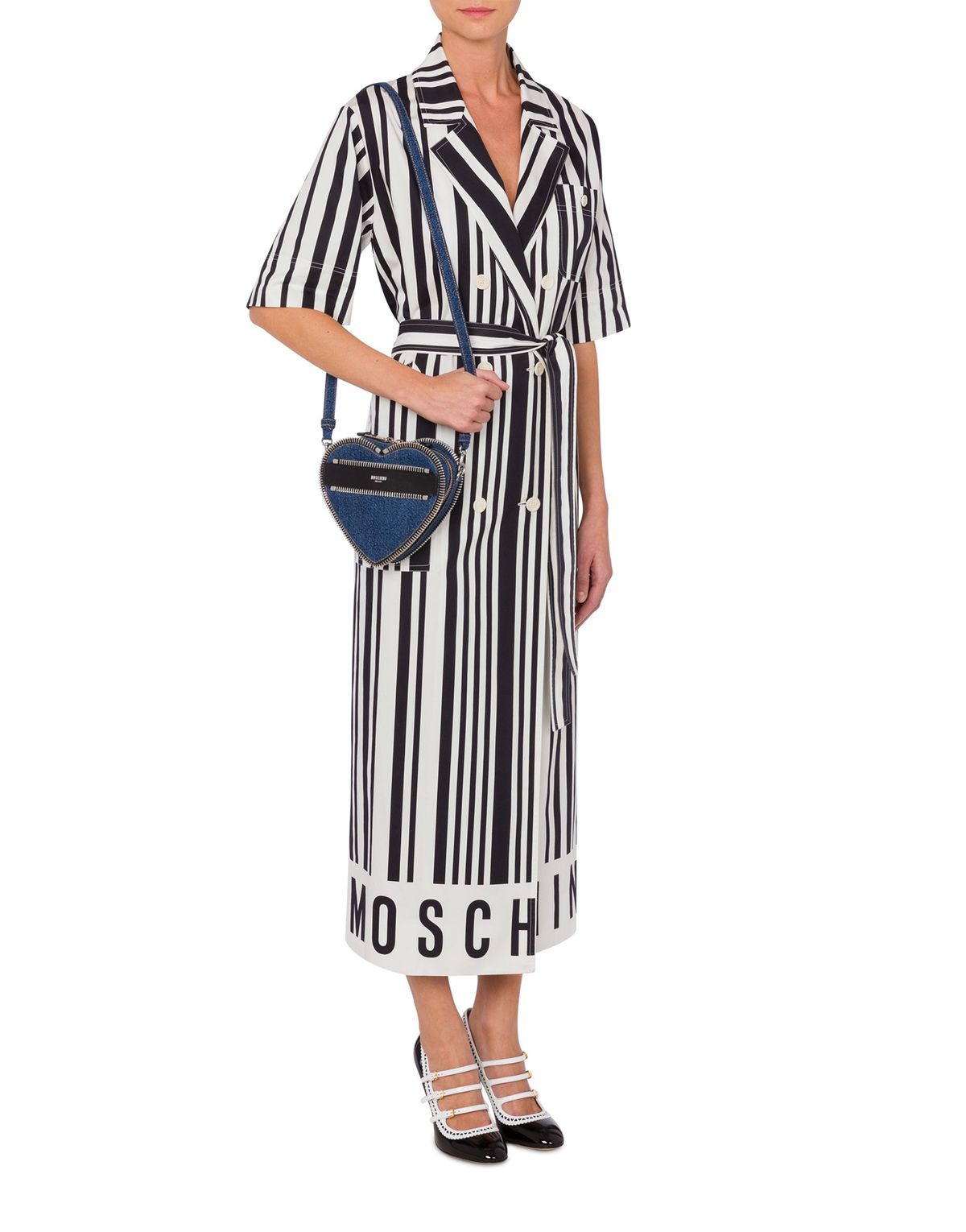 모스키노(MOSCHINO) 데님 라이더 크로스백