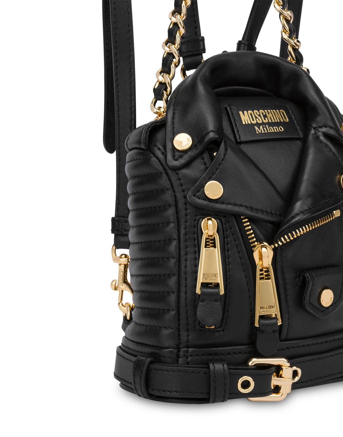 모스키노(MOSCHINO) 나파 레더 바이커 미니백팩