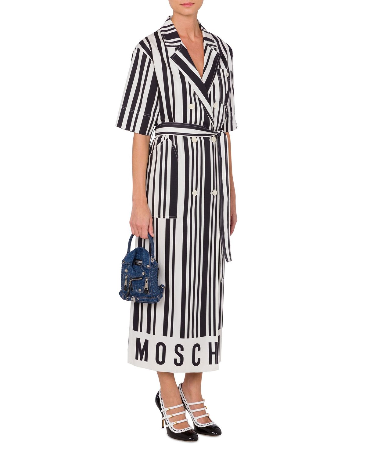 모스키노(MOSCHINO) 데님 바이커 미니백팩