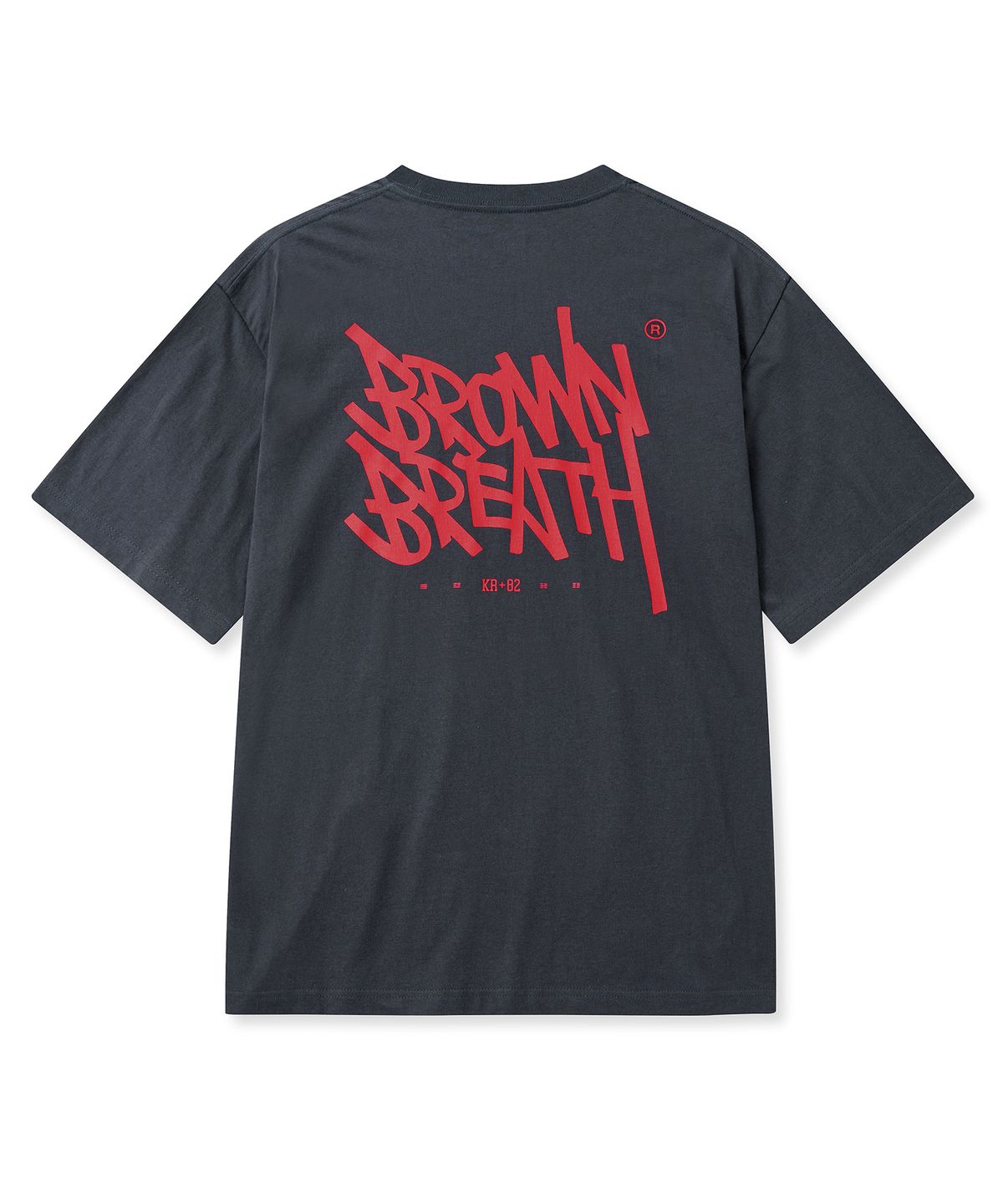 브라운브레스(BROWNBREATH) BXR REDBULL TAG TEE - CHARCOAL