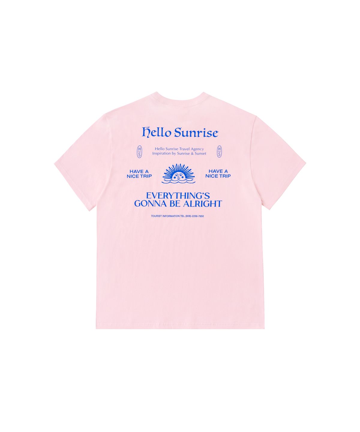 헬로 선라이즈(HELLO SUNRISE) HS Info Graphic Tee_Light Pink