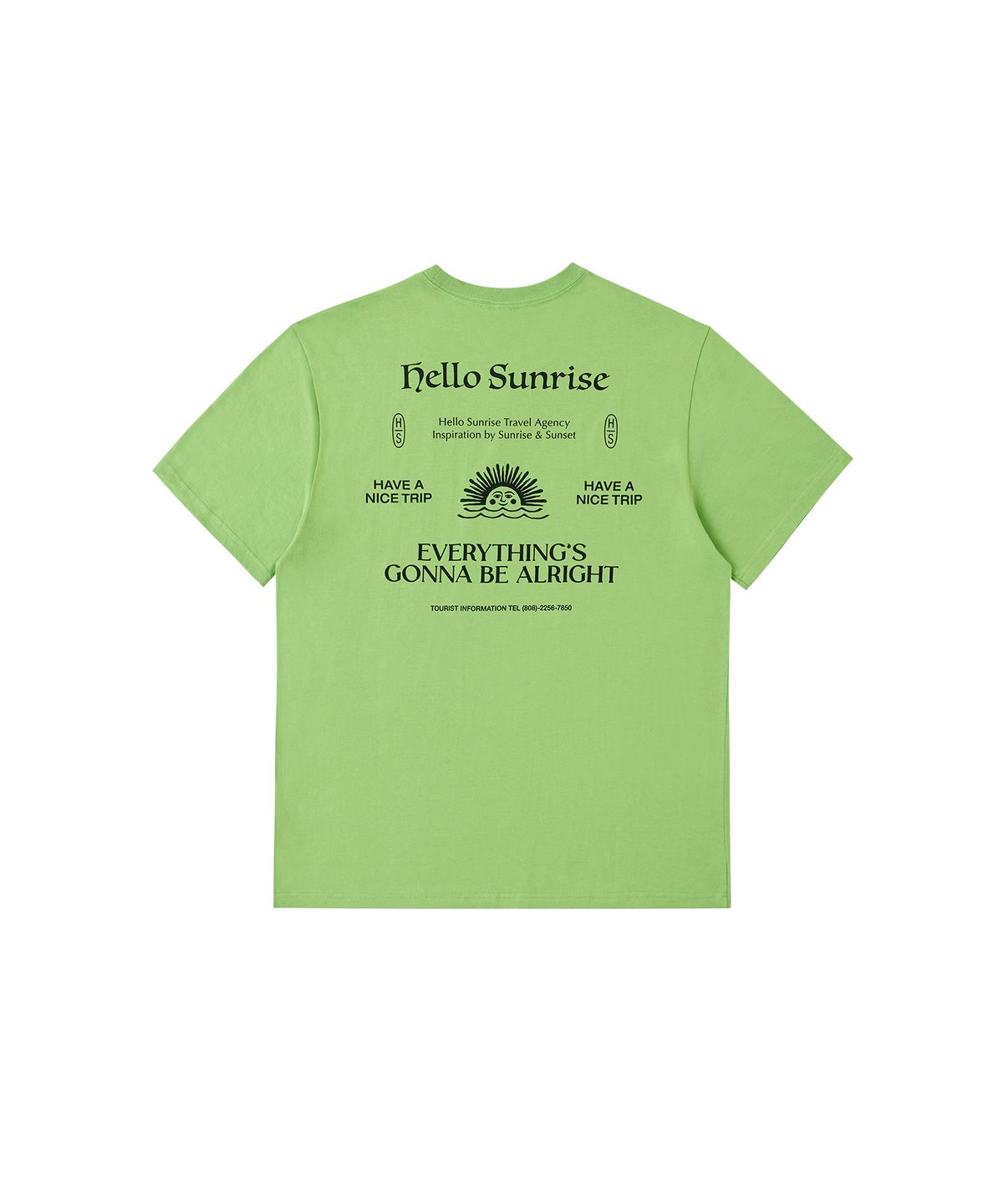 헬로 선라이즈(HELLO SUNRISE) HS Info Graphic Tee_Light Green