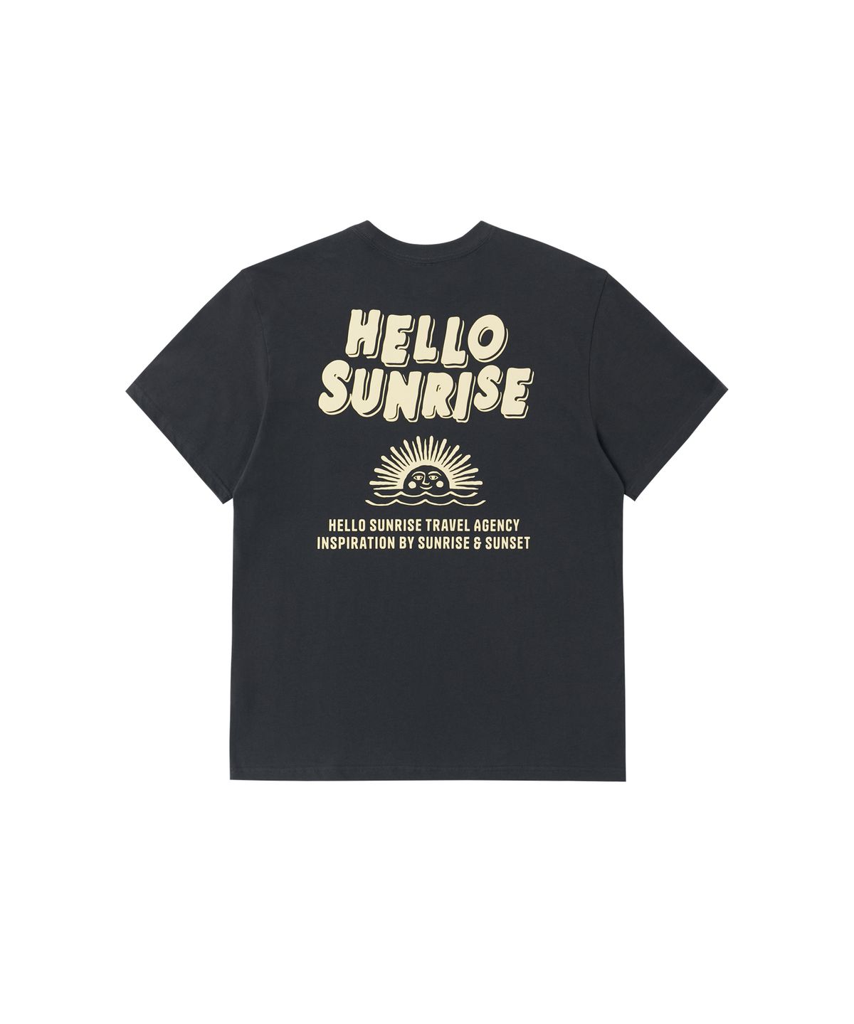 헬로 선라이즈(HELLO SUNRISE) HS Volume Typo Tee_Charcoal