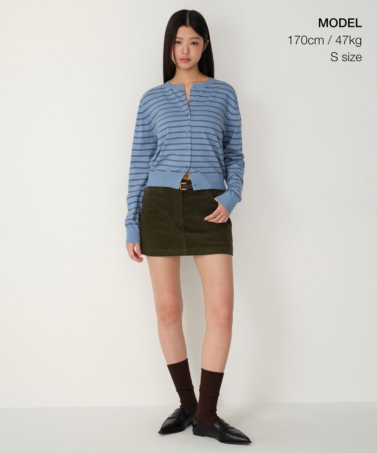 무신사 스탠다드 우먼(MUSINSA STANDARD WOMAN) 우먼즈 14W 코듀로이 로 라이즈 미니 스코츠 [카키]