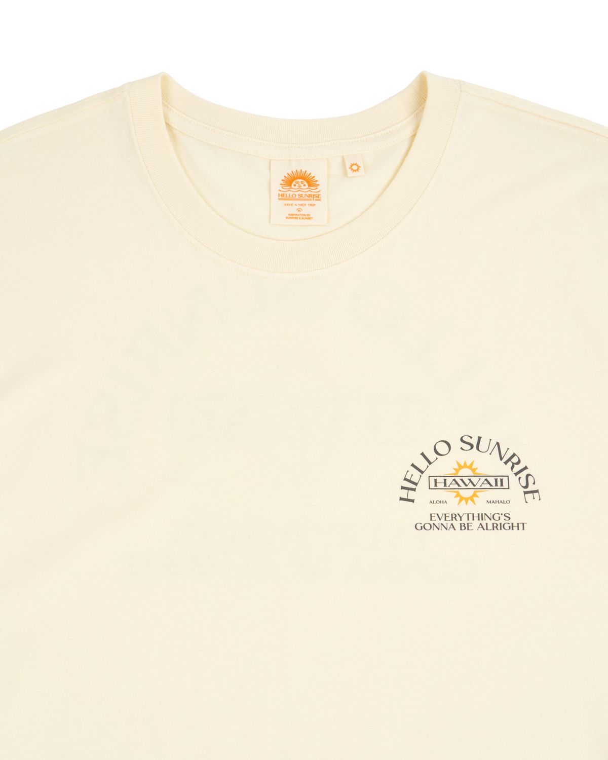 헬로 선라이즈(HELLO SUNRISE) HAWAII Arch Logo Tee_Cream