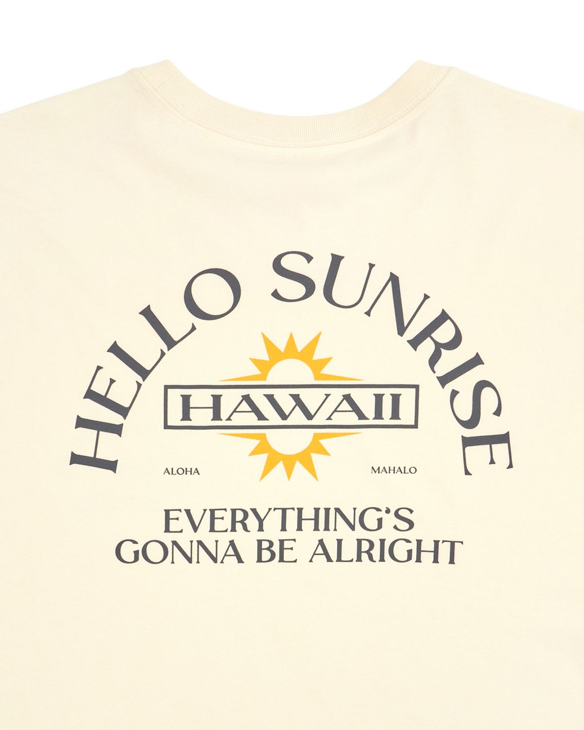 헬로 선라이즈(HELLO SUNRISE) HAWAII Arch Logo Tee_Cream