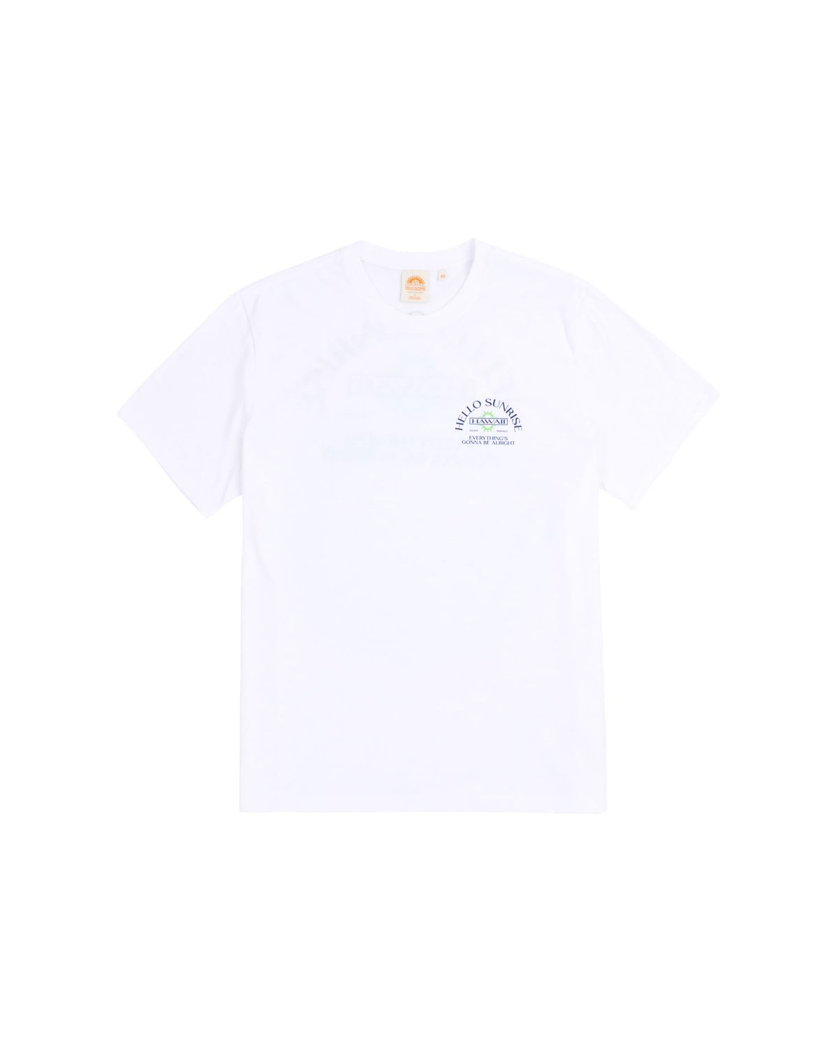 헬로 선라이즈(HELLO SUNRISE) HAWAII Arch Logo Tee_White