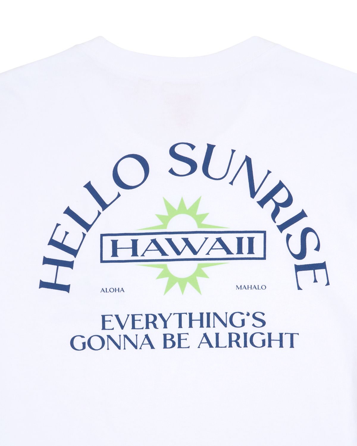 헬로 선라이즈(HELLO SUNRISE) HAWAII Arch Logo Tee_White