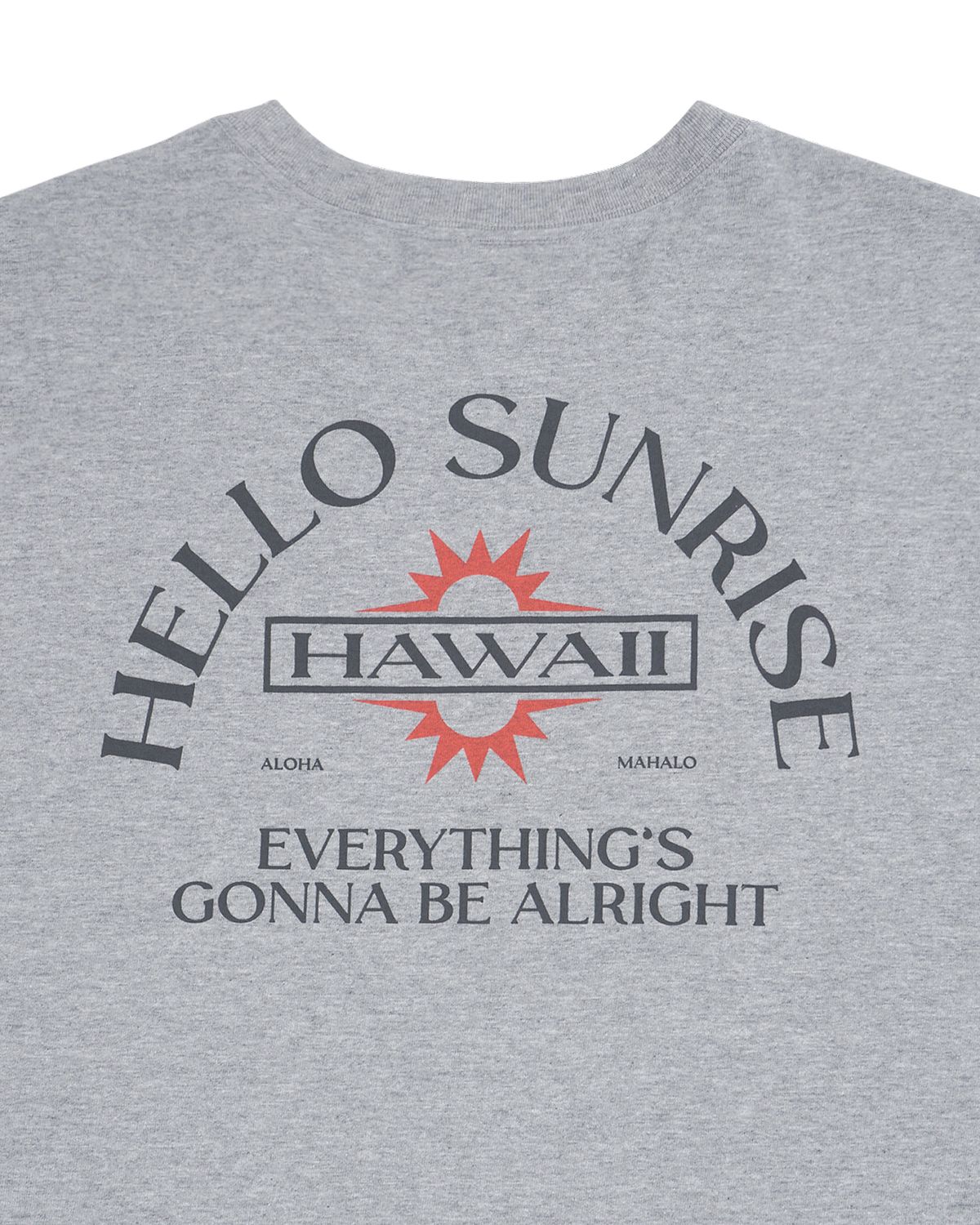 헬로 선라이즈(HELLO SUNRISE) HAWAII Arch Logo Tee_8% Melange Gray