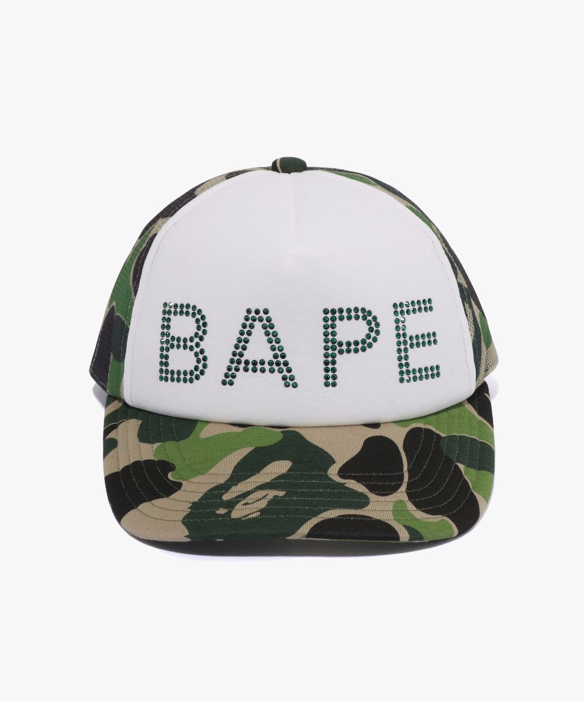 베이프(BAPE) ABC 카모 크리스탈 스톤 메쉬 캡 GREEN