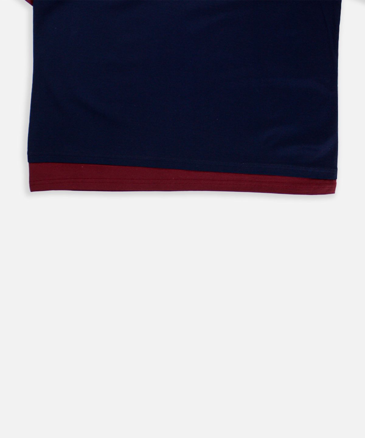 애니타임로릭(ANYTIME LOREAK) PEONY LAYERED T-SHIRT - NAVY