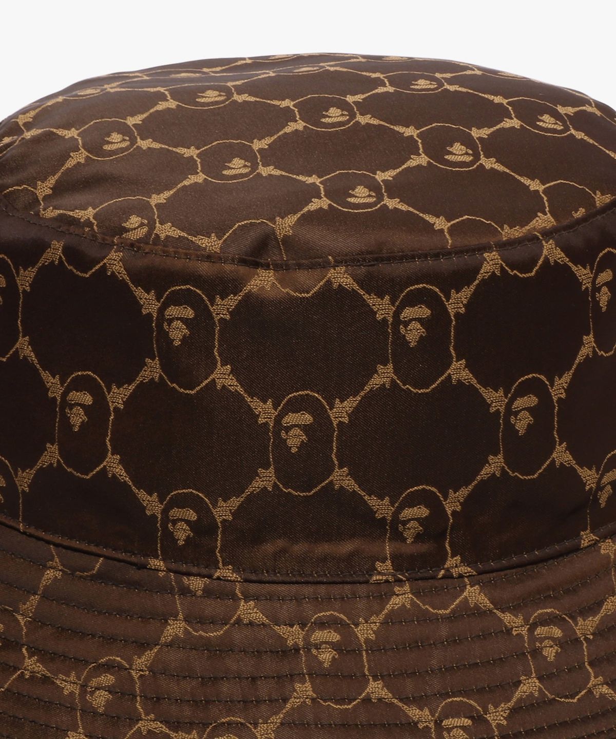 베이프(BAPE) 콜리지 모노그램 리버시블 버클 햇 BLACK