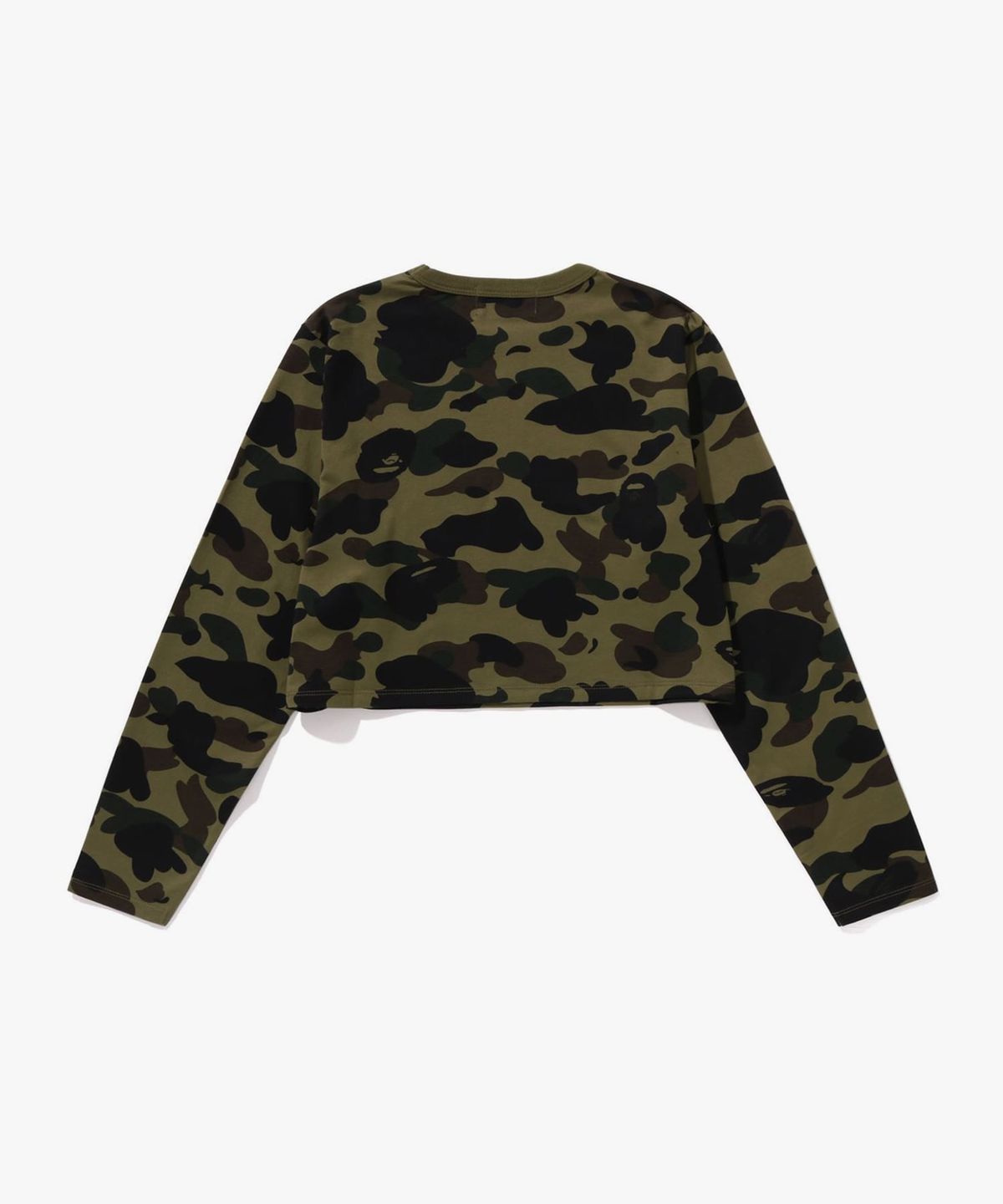 베이프(BAPE) 퍼스트 카모 크롭 롱슬리브 티셔츠(W) GREEN