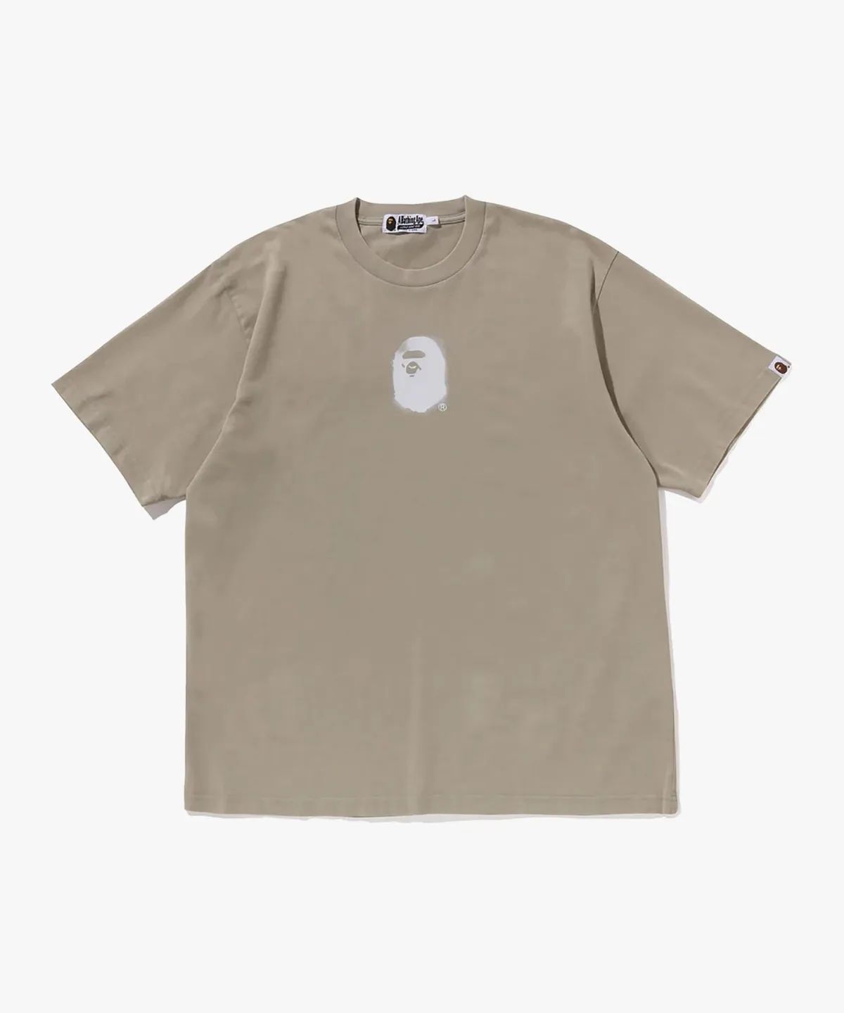 베이프(BAPE) 피그먼트 프린트 에이프 헤드 릴렉스드 핏 티셔츠(M) OLIVE DRAB