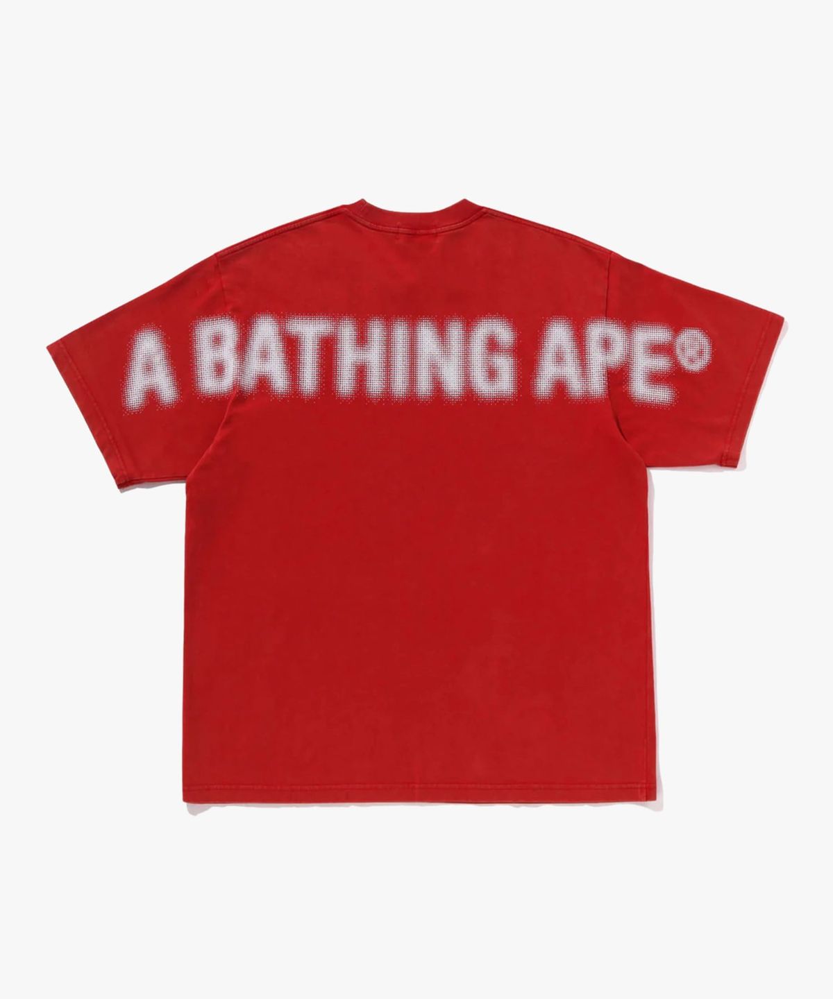 베이프(BAPE) 피그먼트 프린트 에이프 헤드 릴렉스드 핏 티셔츠(M) RED