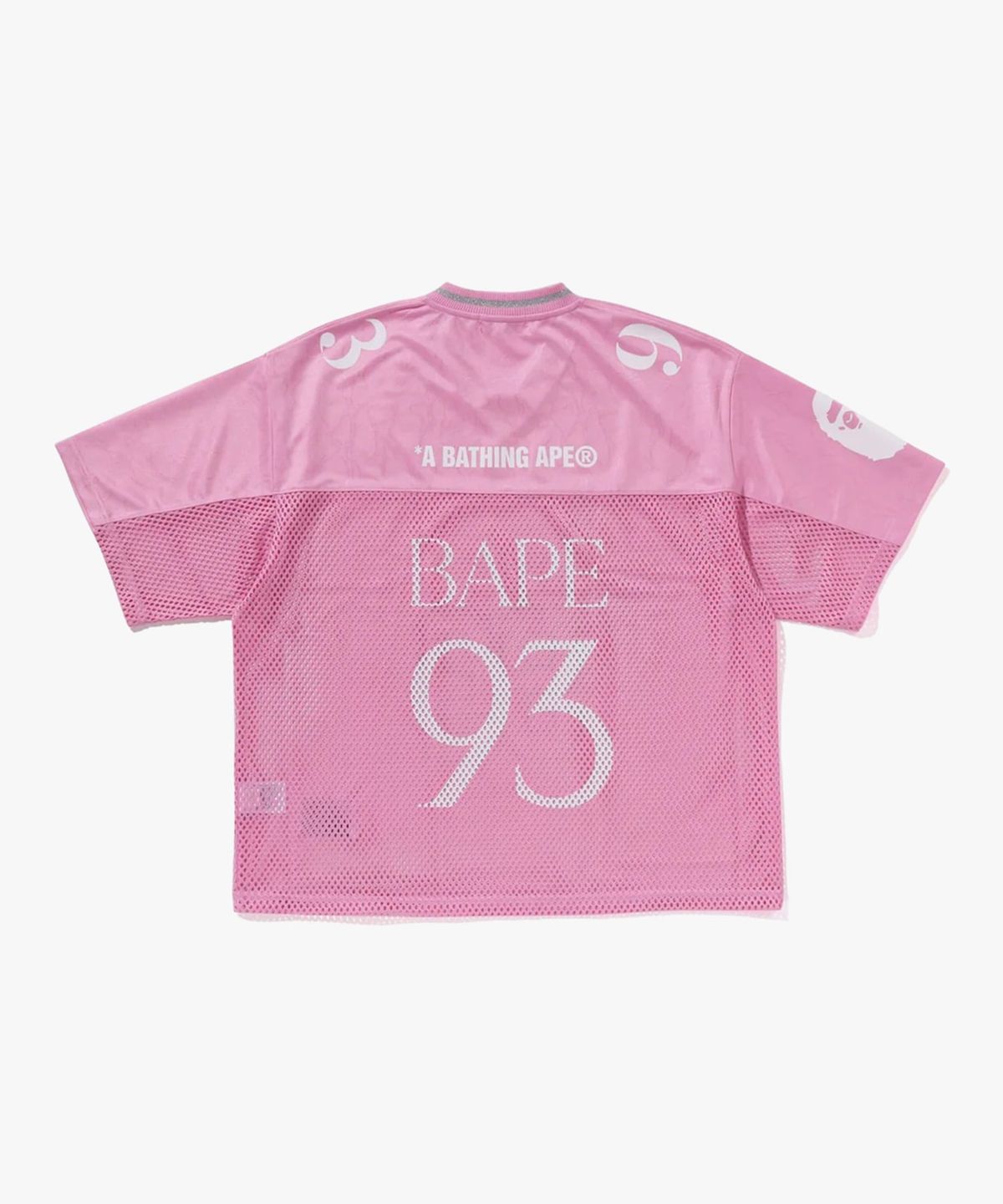베이프(BAPE) 라인 카모 멀티 로고 릴렉스트 핏 풋볼 저지(M) PINK