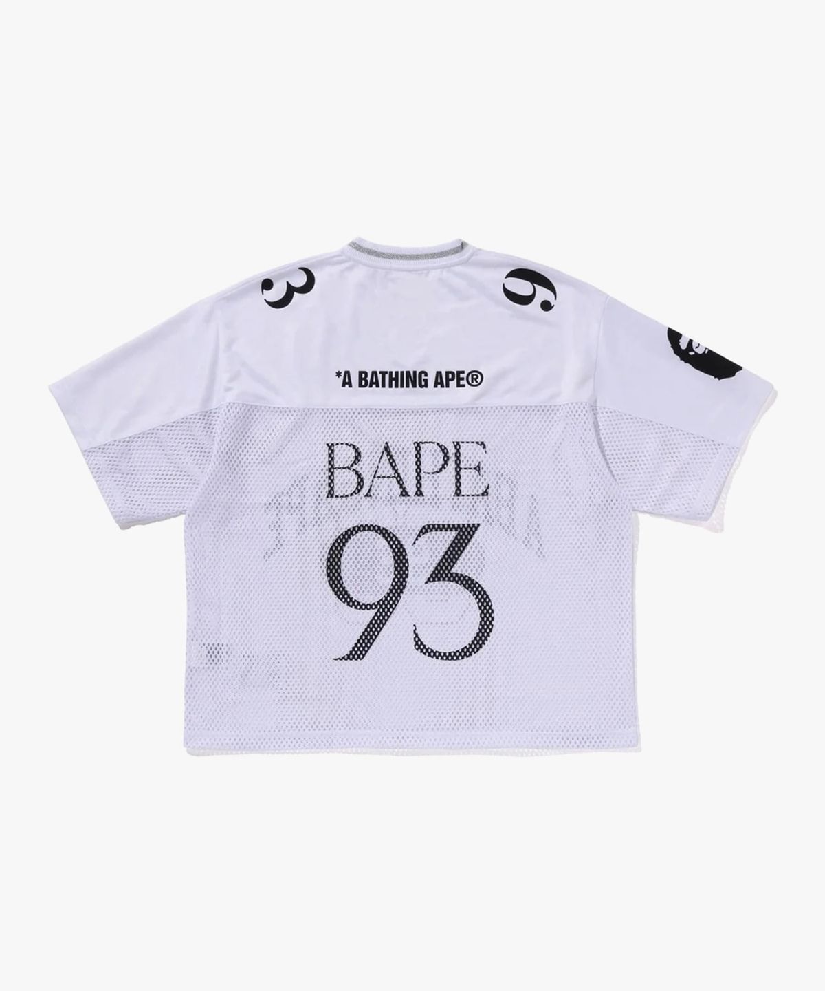 베이프(BAPE) 라인 카모 멀티 로고 릴렉스트 핏 풋볼 저지(M) WHITE