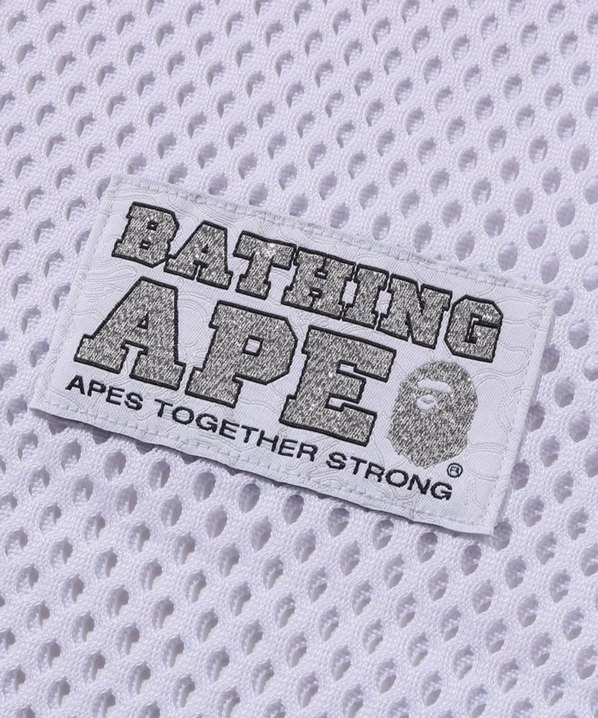 베이프(BAPE) 라인 카모 멀티 로고 릴렉스트 핏 풋볼 저지(M) WHITE