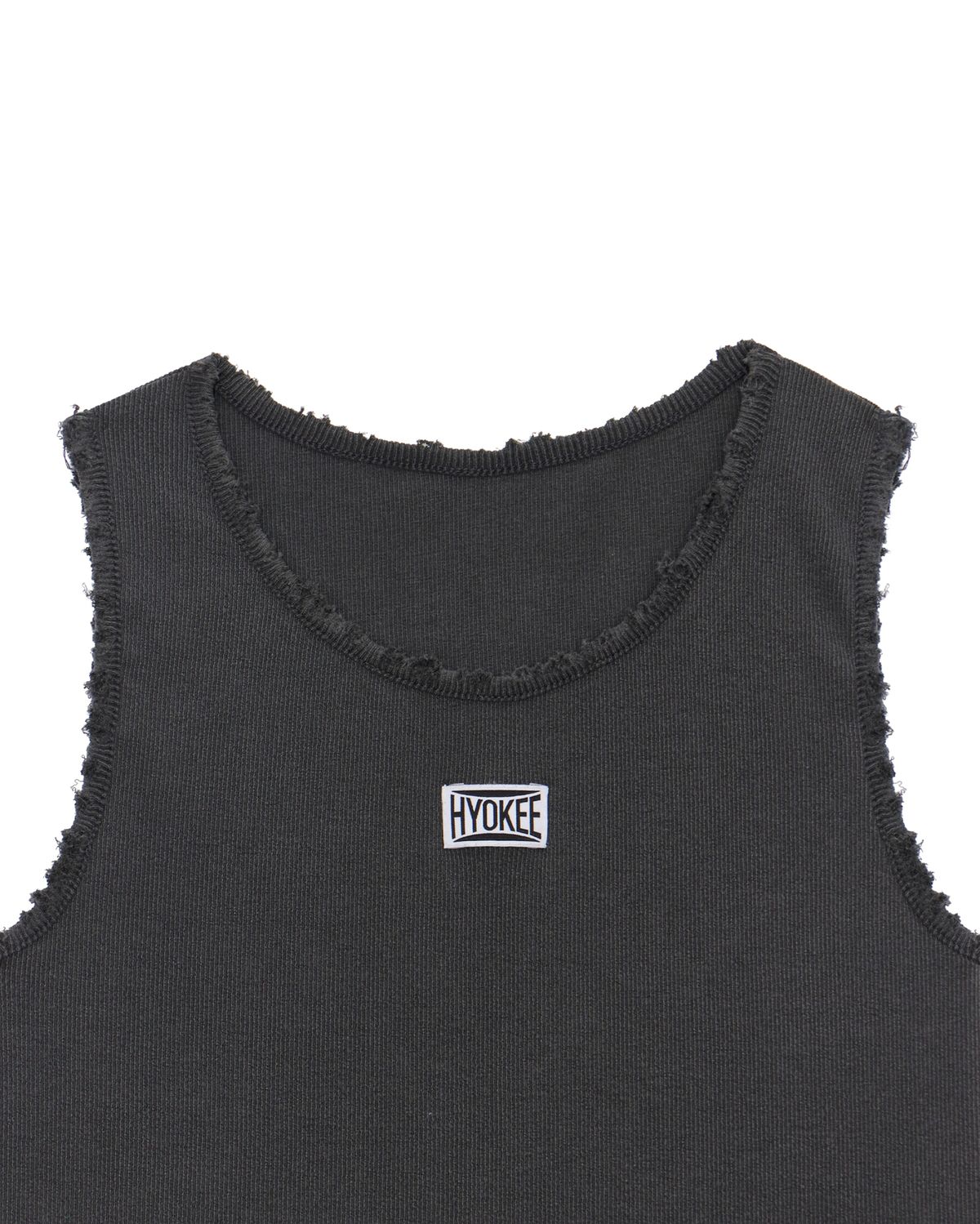 노 엑스트라 터치(NO EXTRA TOUCH) Destroyed Bustier Sleeveless (Charcoal) / 25SMSL005CH