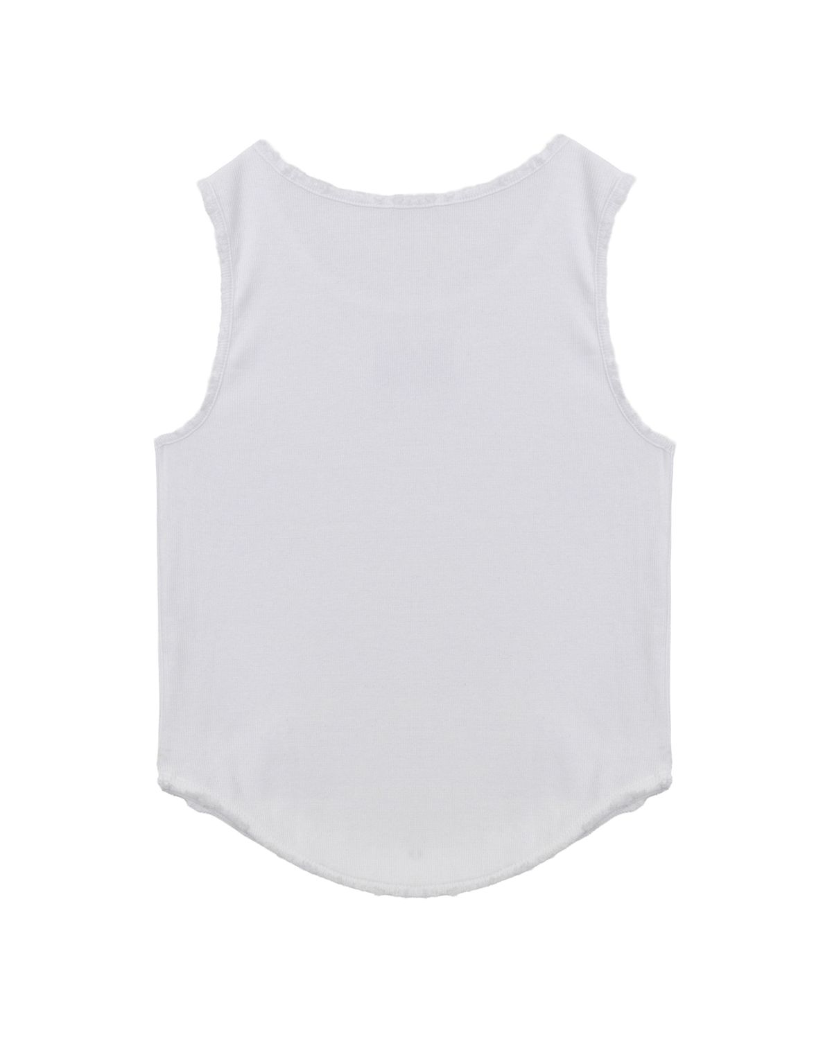 노 엑스트라 터치(NO EXTRA TOUCH) Destroyed Bustier Sleeveless (White) / 25SMSL005WH