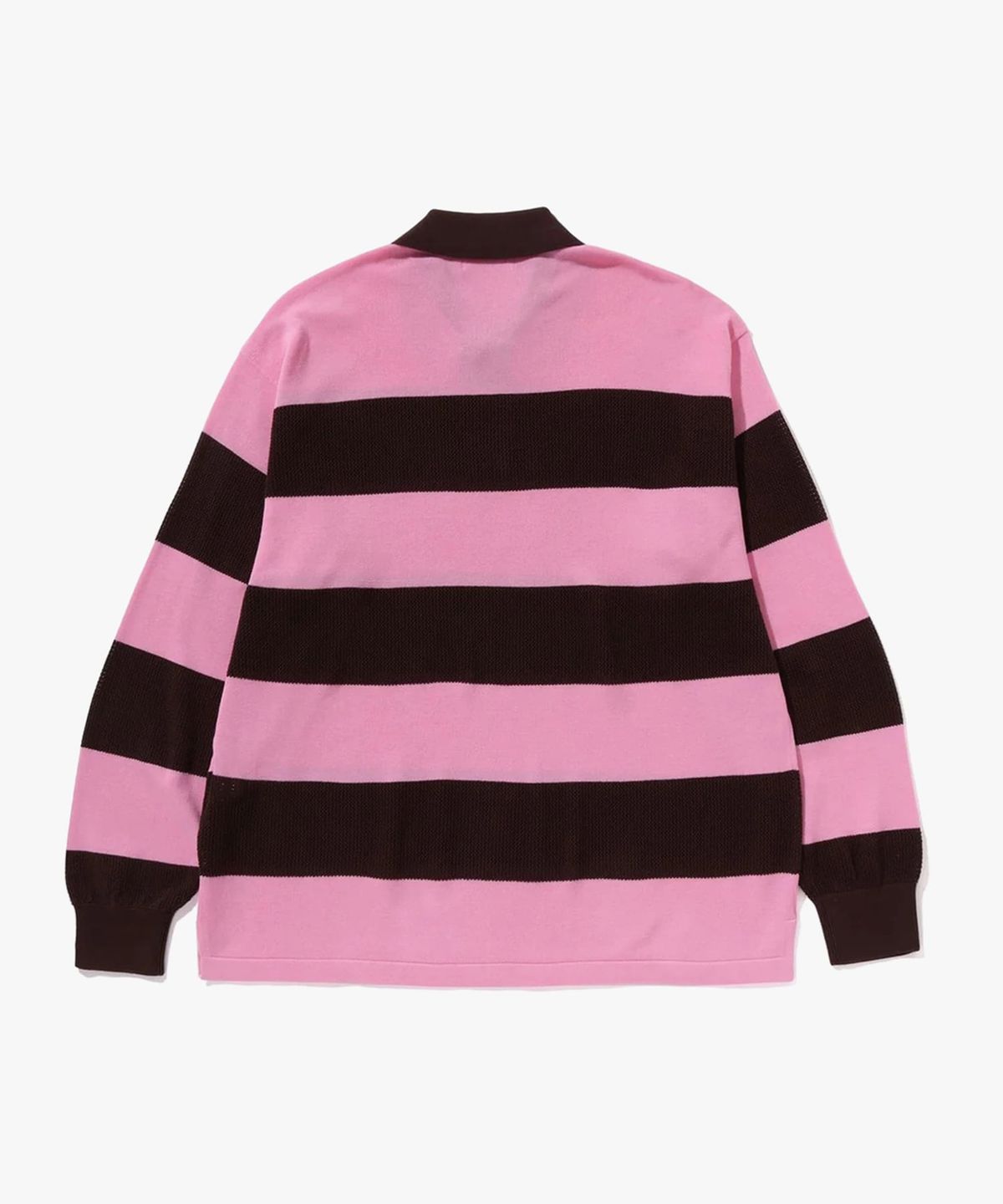 베이프(BAPE) 자카드 멀티로고 스트라이프 릴렉스트 핏 티셔츠(M) BROWN