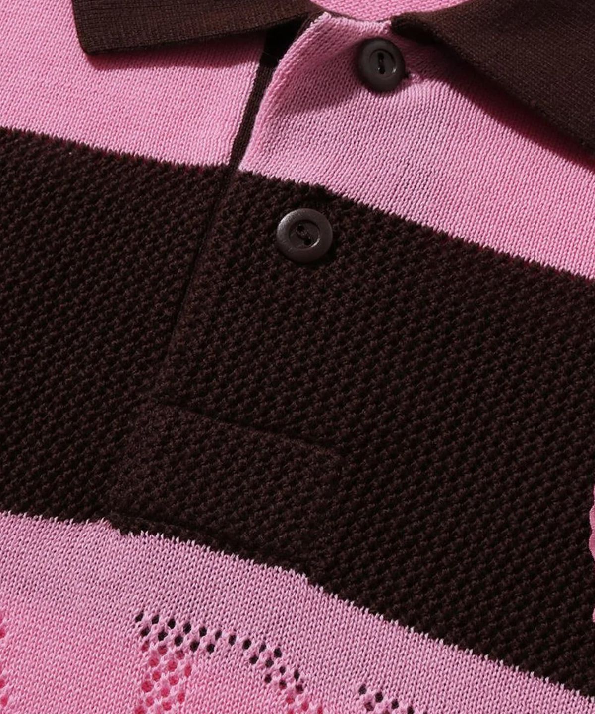 베이프(BAPE) 자카드 멀티로고 스트라이프 릴렉스트 핏 티셔츠(M) BROWN