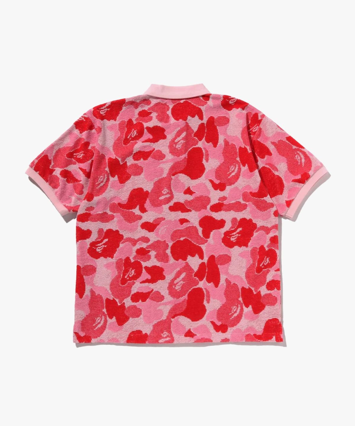 베이프(BAPE) ABC 카모 파일 자카드 릴렉스트 핏 폴로 셔츠(M) PINK