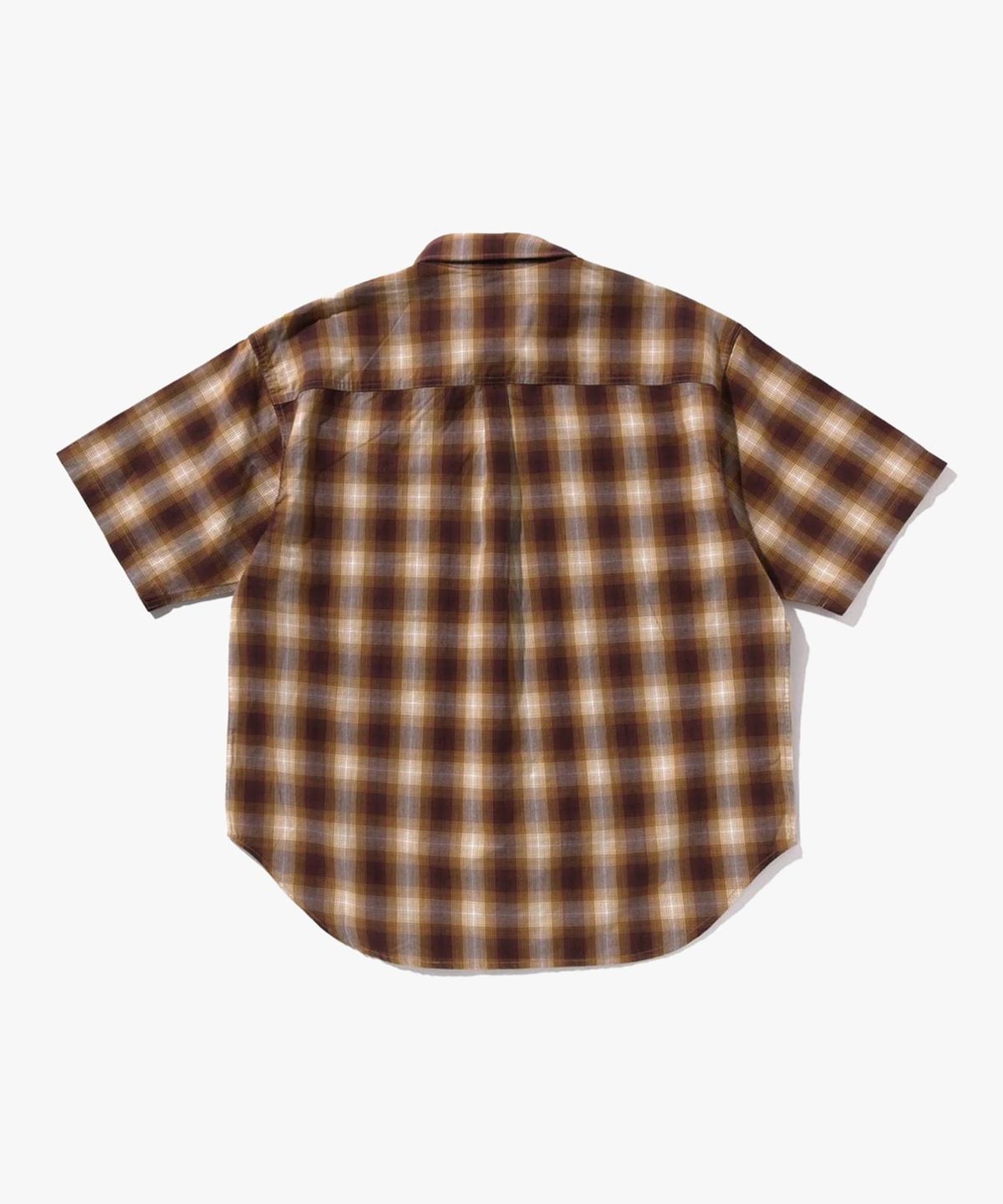 베이프(BAPE) 옴브레 체크 릴렉스트 핏 SS 셔츠(M) YELLOW