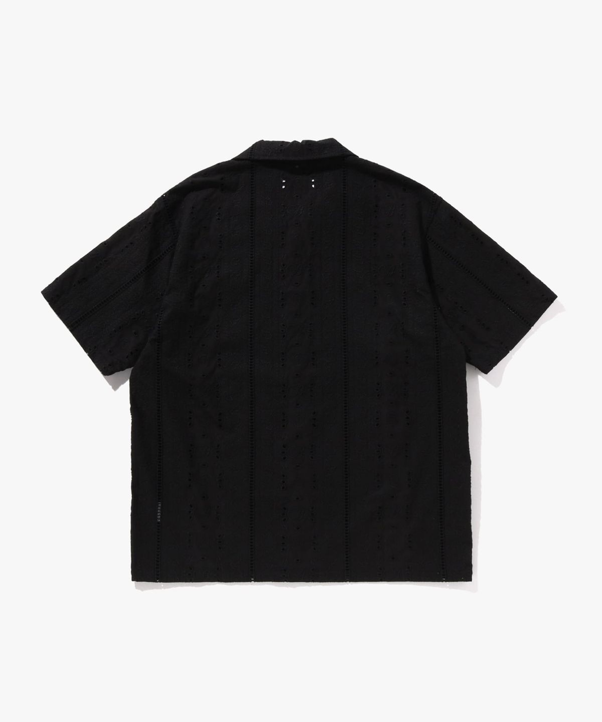 베이프(BAPE) 엠브로이더리 오픈 칼라 SS 셔츠(M) BLACK